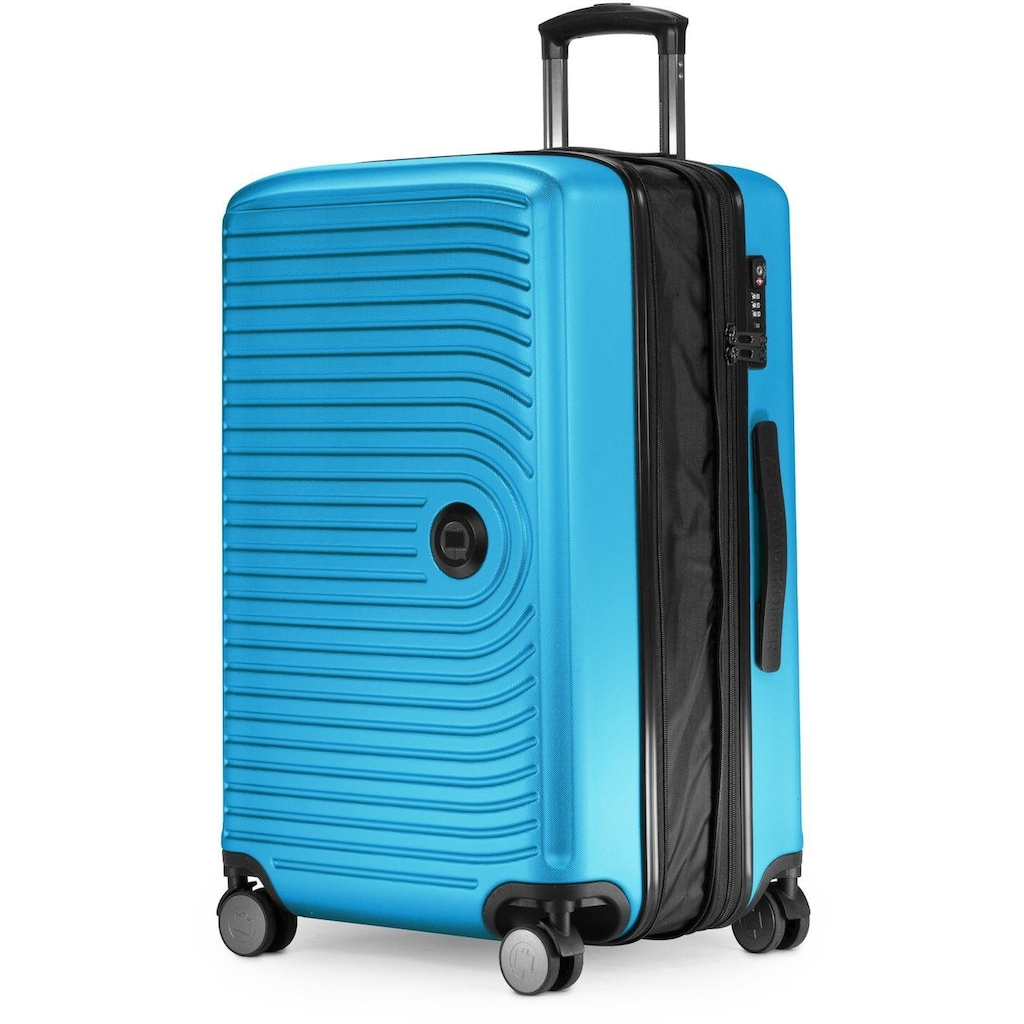 Hauptstadtkoffer Hartschalen-Trolley »Mitte, 77 cm, cyanblau«, 4 Rollen