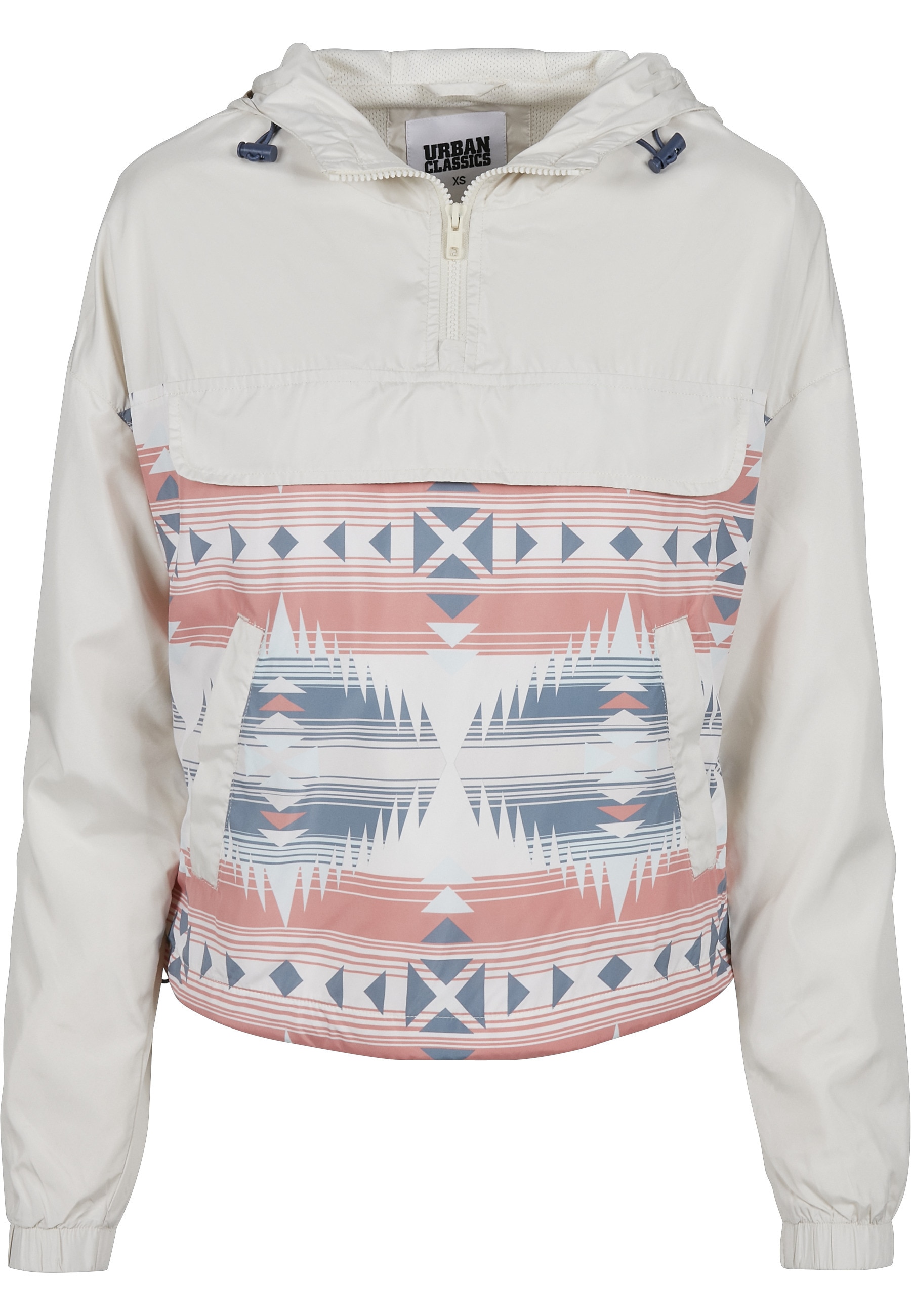 URBAN CLASSICS Allwetterjacke "Urban Classics Damen Ladies Extended Shoulder Pull Over Jacket" 1 Stk. tlg. mit Kapuze