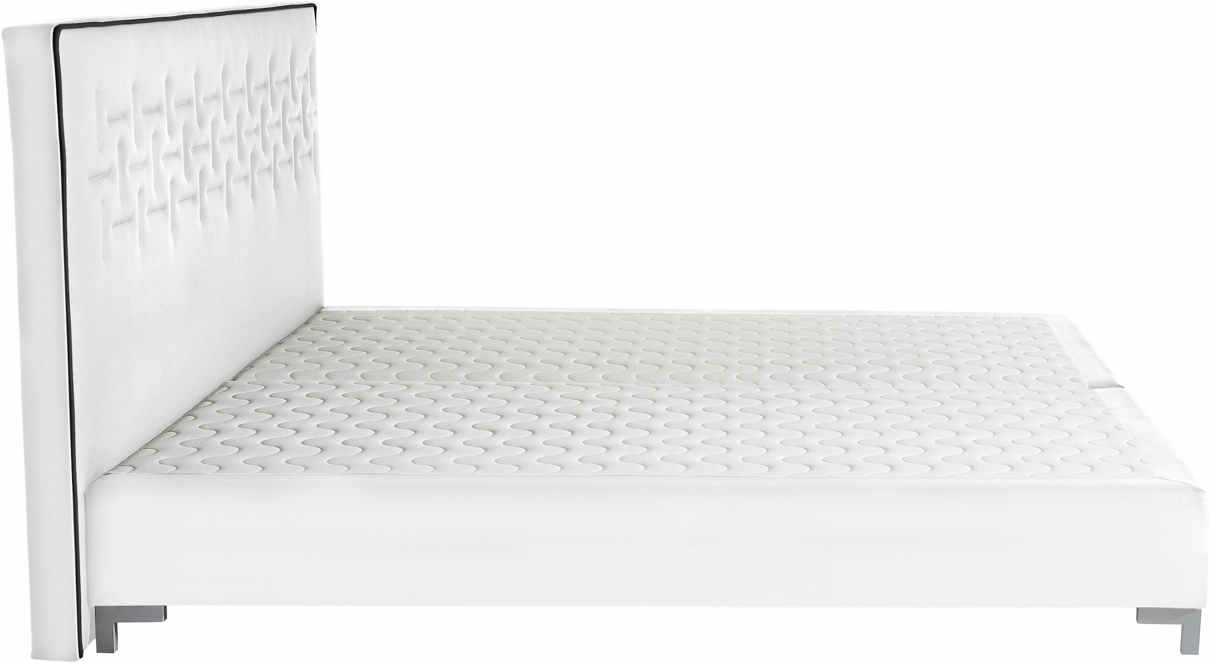 INOSIGN Boxspringbett »Coos«, mit besonderer Steppung im Kopfteil, 3 Matratzenarten, 2 Härtegrade