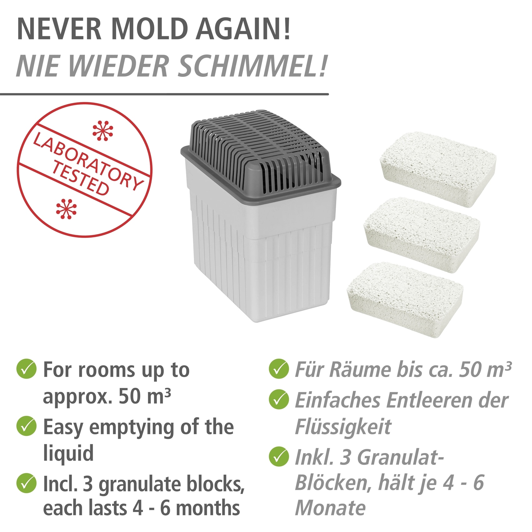 WENKO Luftentfeuchter »Box« für 50 m³ Räume