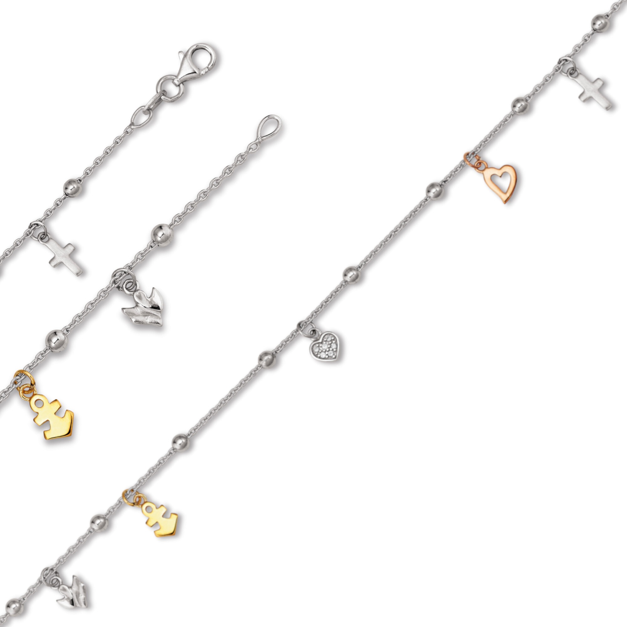 Silberarmband ONE ELEMENT "Zirkonia Armband aus 925 Silber 19 cm", silber, Armbänder, Damen, 19, Silber 925 (Sterlingsilber), Silberarmband, Zart & emotional – ein Geschenk, das von Herzen kommt
