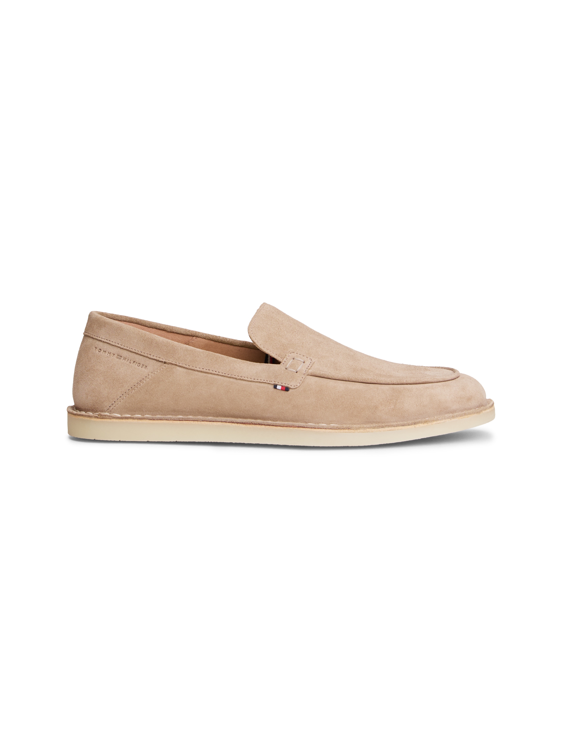 Tommy Hilfiger Loafer »HILFIGER STITCHDOWN SUEDE LOAFER«  Schlupfschuh, Slipper mit dezenter Rahmennaht