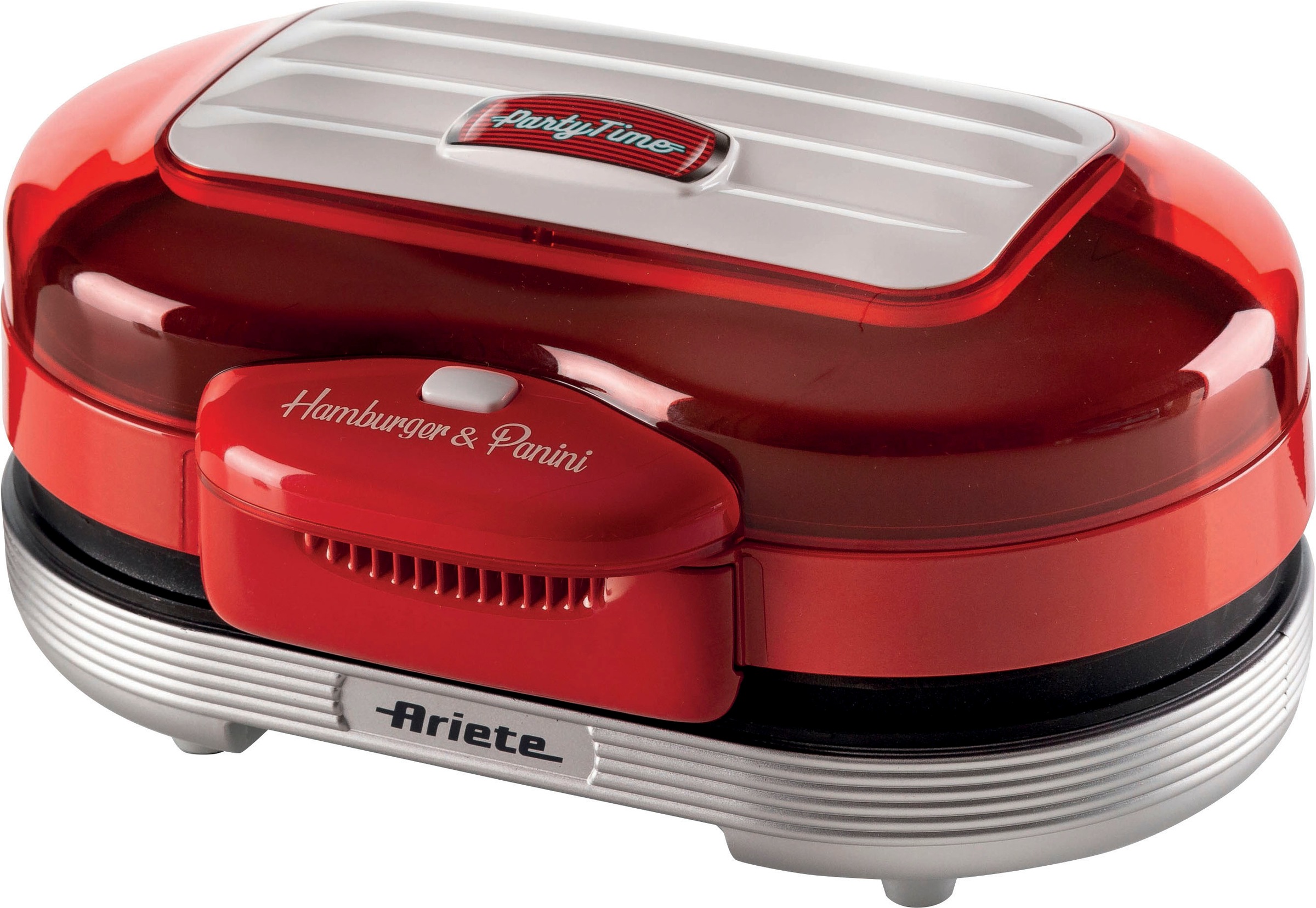 Ariete Kontaktgrill "0205R Party Time Hambuger Maker, rot", 1200 W