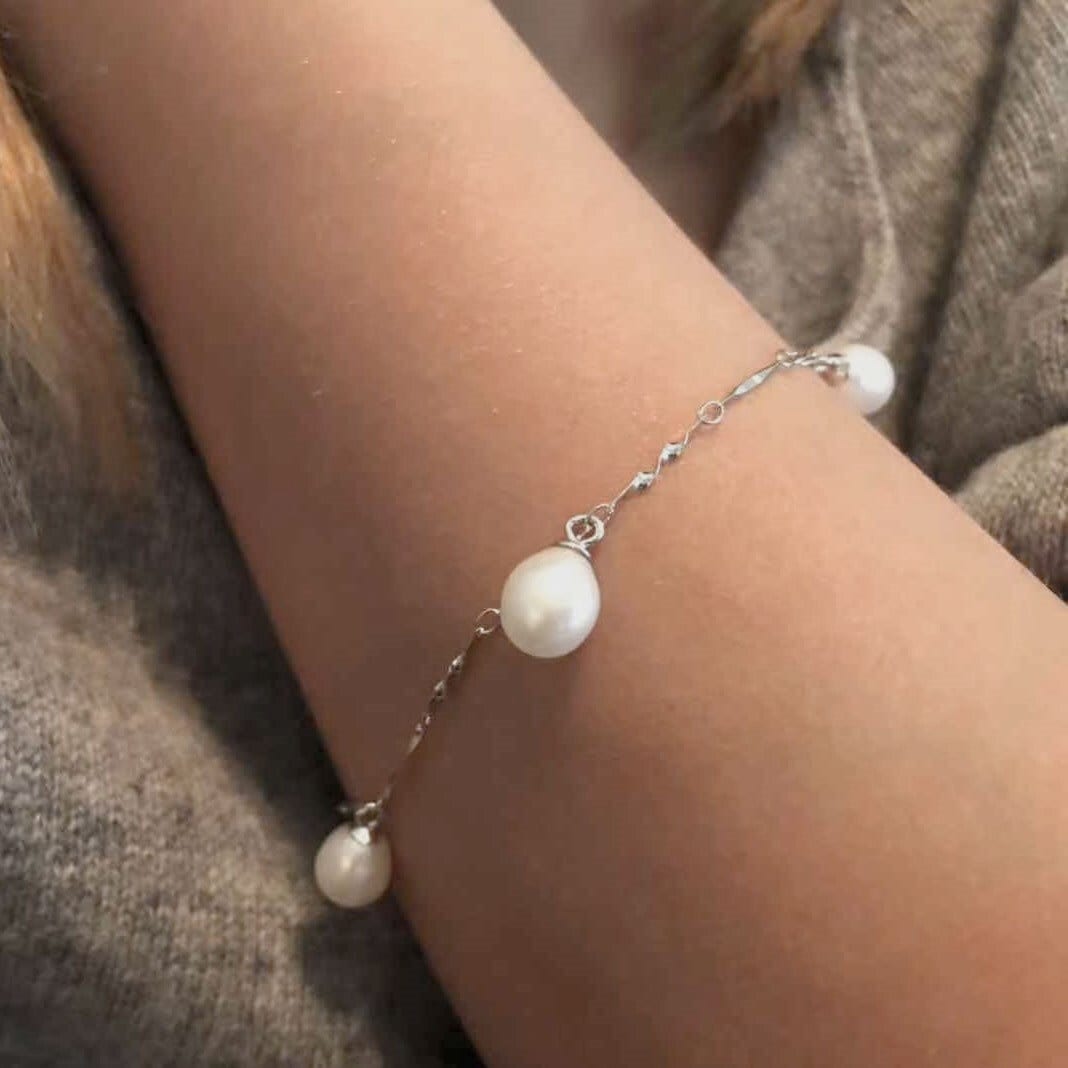 AILORIA Armband »Armband Silber/weiße Perle MAIKO«
