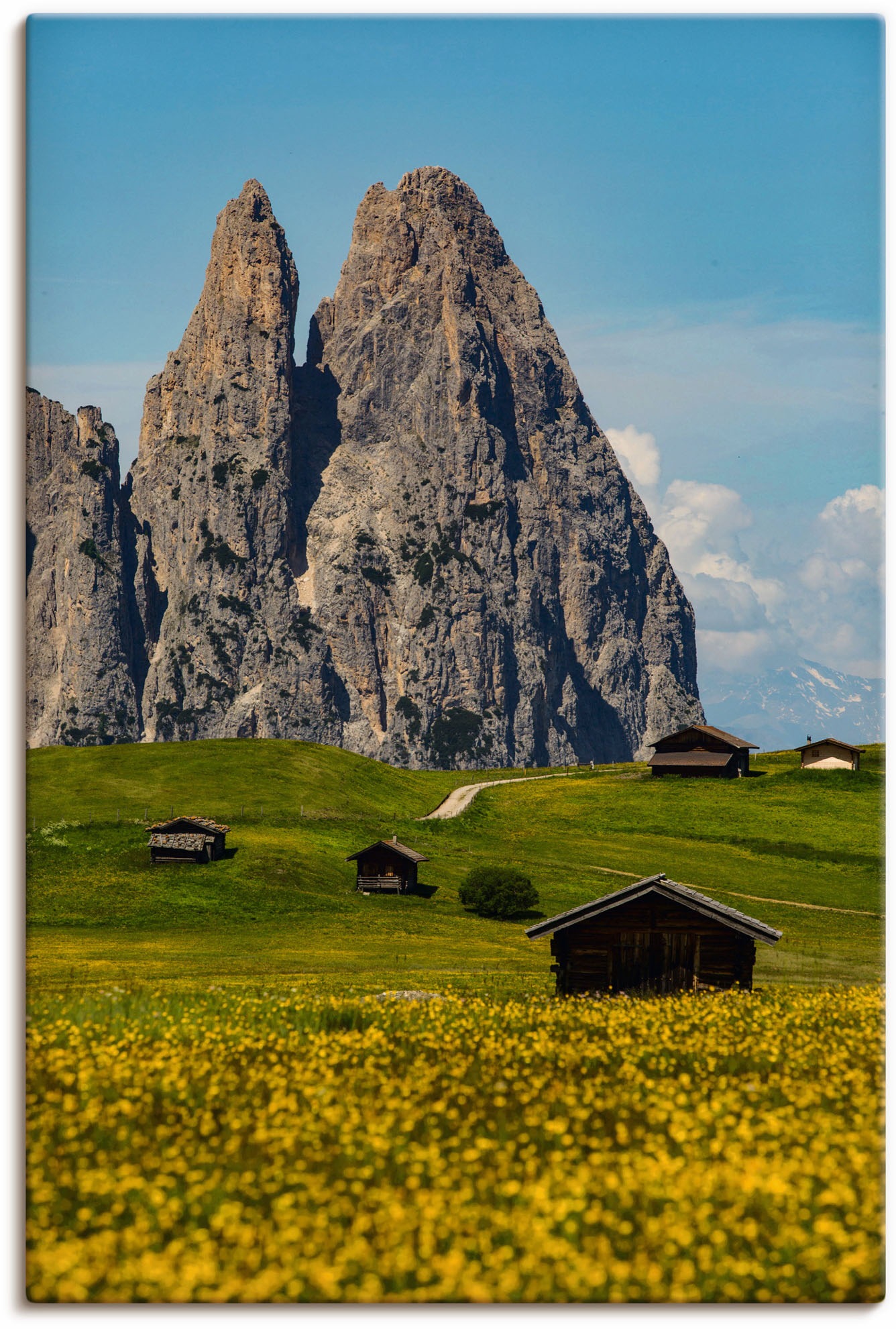 Black Friday Artland Wandaufkleber versch. in Alm mit Wandbild BAUR St.), »Seiser oder & als Schlern«, Berge Alubild, Leinwandbild, Alpenbilder, Größen Poster | (1