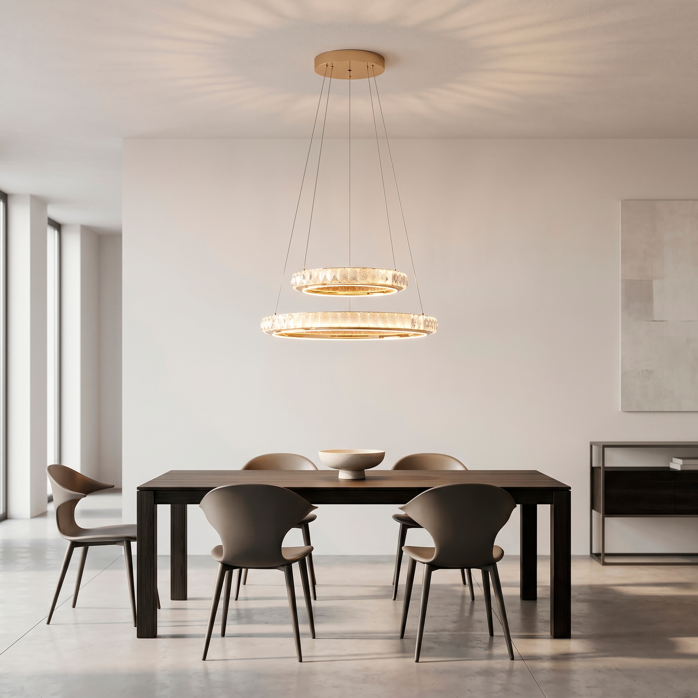 Paul Neuhaus LED Pendelleuchte »GLAMORA« LED-Board 1 Stk. warmweiß - kaltweiß CCT(2700-5000K), stufenlos dimmbar über Fernbedienung, Memoryfunktion