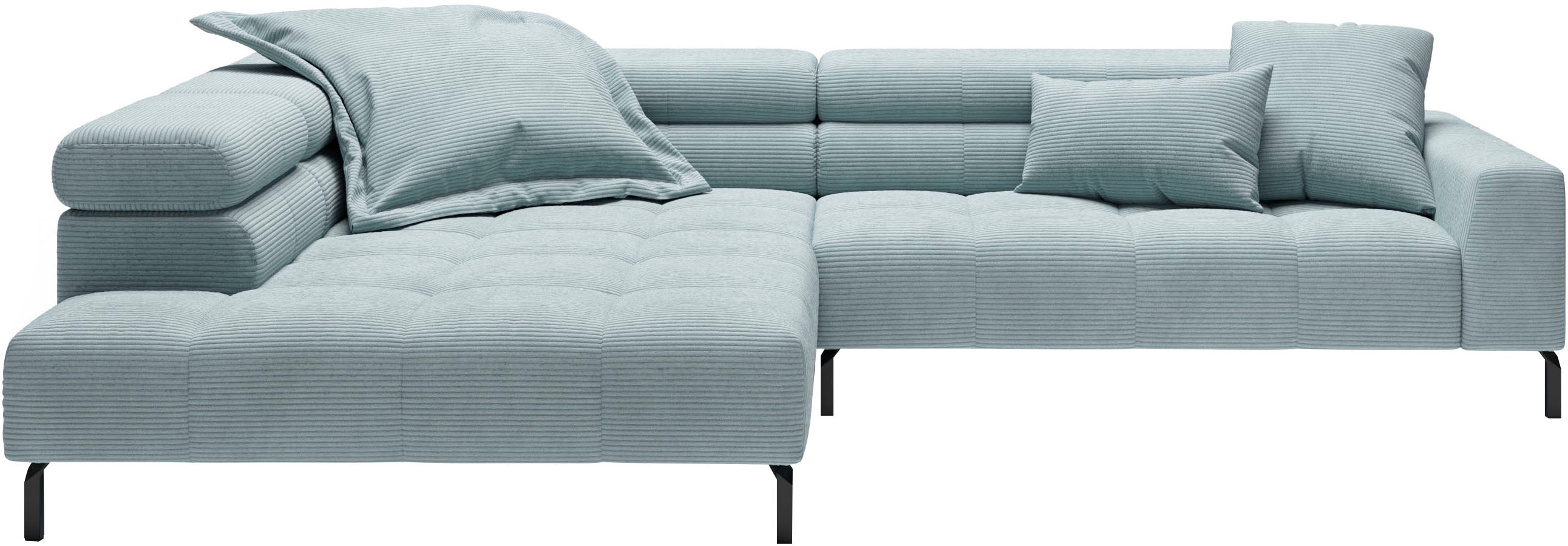 Home affaire Ecksofa "Claya, 311 cm breit, L-Form, inkl. Kopfteilverstellung" mit elektrischem Sitzvorzug im Hauptelement