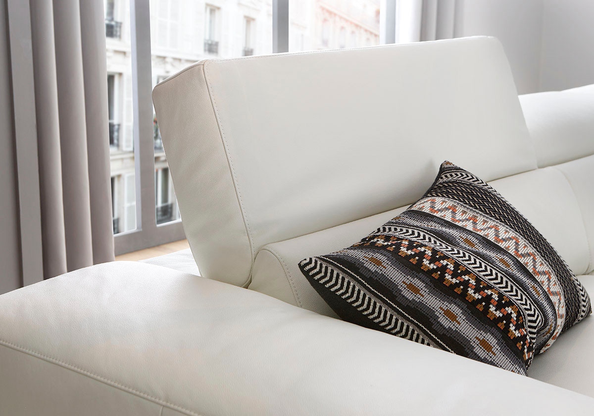 W.SCHILLIG Ecksofa »piedroo, Designsofa mit tollem Sitzkomfort, elegant und bequem, L-Form«, Kopfteilverstellung, wahlweise mit Sitztiefenverstellung, Breite 343cm