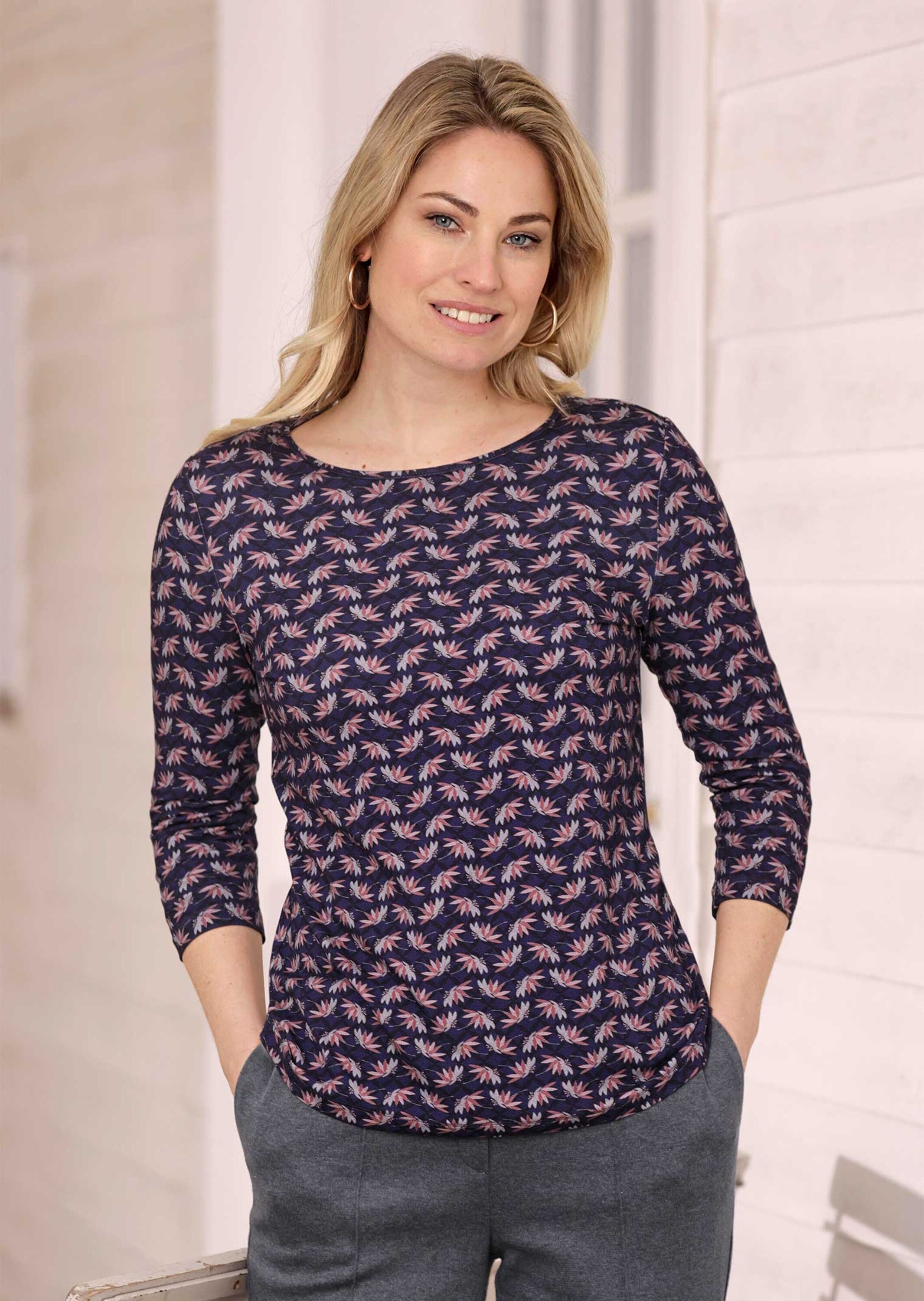 GOLDNER Print-Shirt »Kombinierfreundlich gemustertes Shirt«