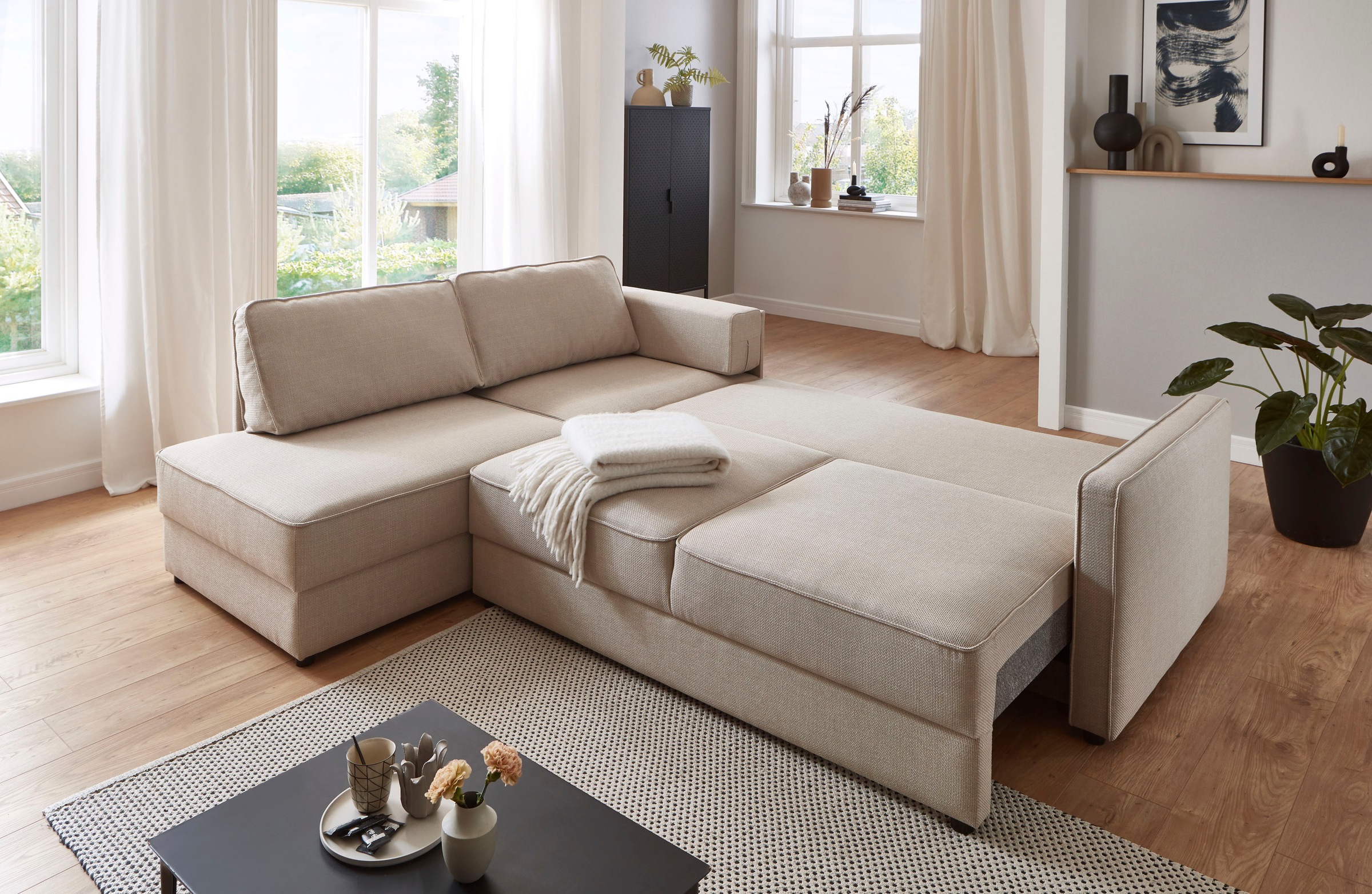 ATLANTIC home collection Schlafsofa "Chill", Ecksofa mit Bettfunktion und B günstig online kaufen