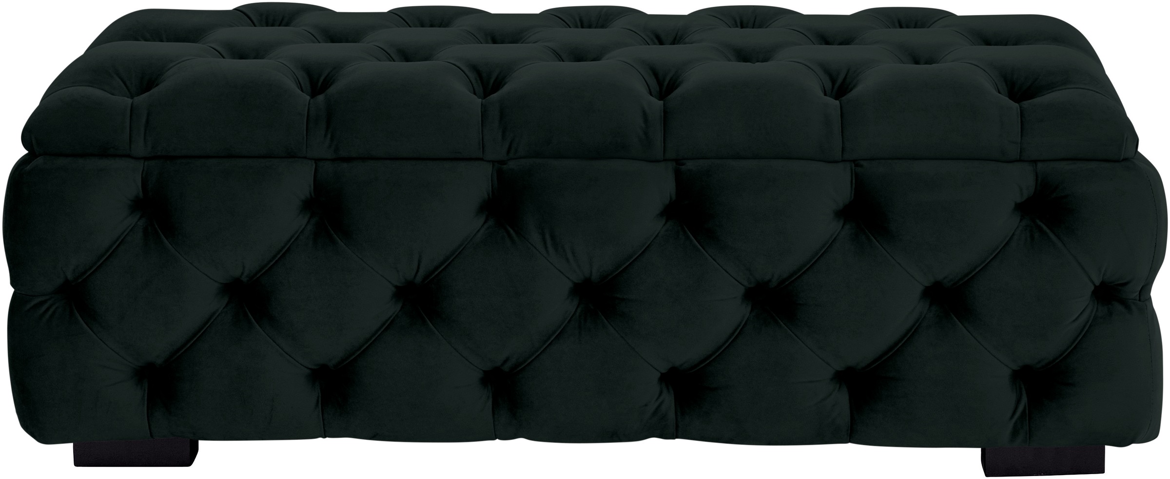 Guido Maria Kretschmer Home&Living Polsterhocker »KALINA, hochwertige Knopfheftung, B/T/H: 120/55/45 cm«, mit Staufach und innenliegenden Laschen zur besseren Aufbewahrung