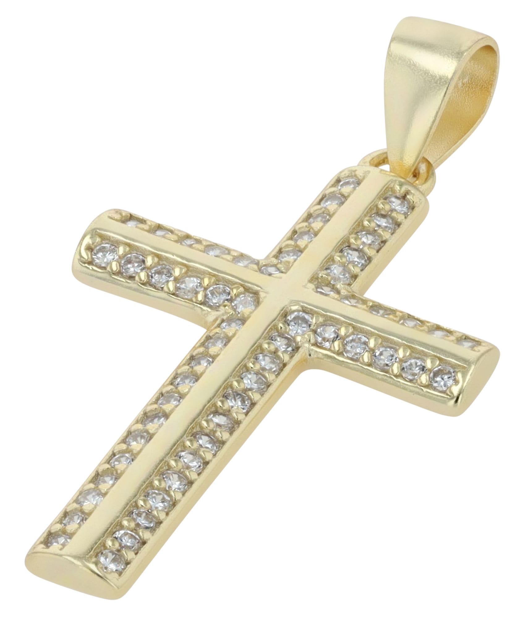 Adelia´s Kettenanhänger »Damen Anhänger – Kreuz Kreuzanhänger aus 925 Silber mit Zirkonia«  Ein kleines Geschenk mit großer Wirkung