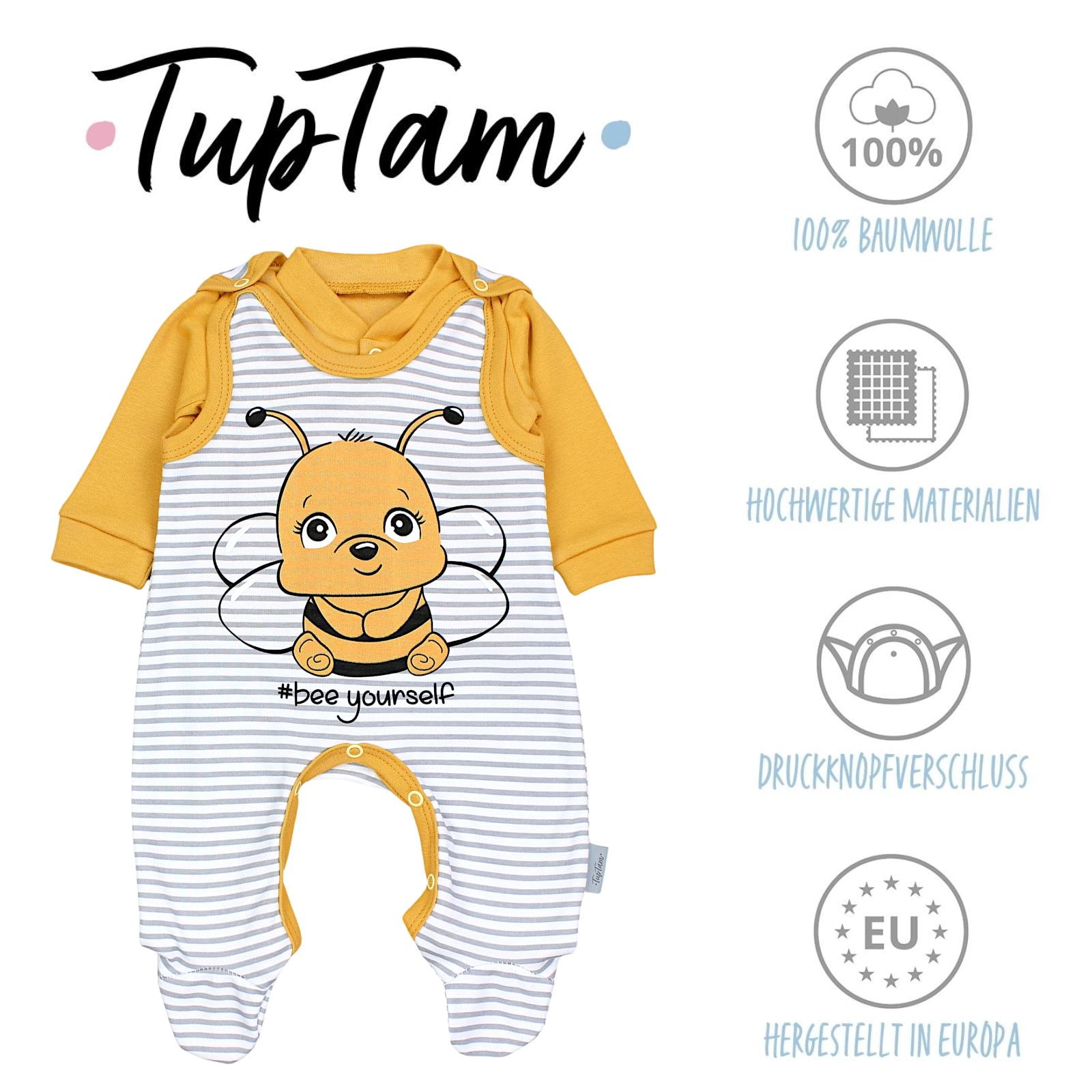 TupTam Strampler »Set Baby Unisex Strampler-Set mit Aufdruck Spruch 2-tlg«