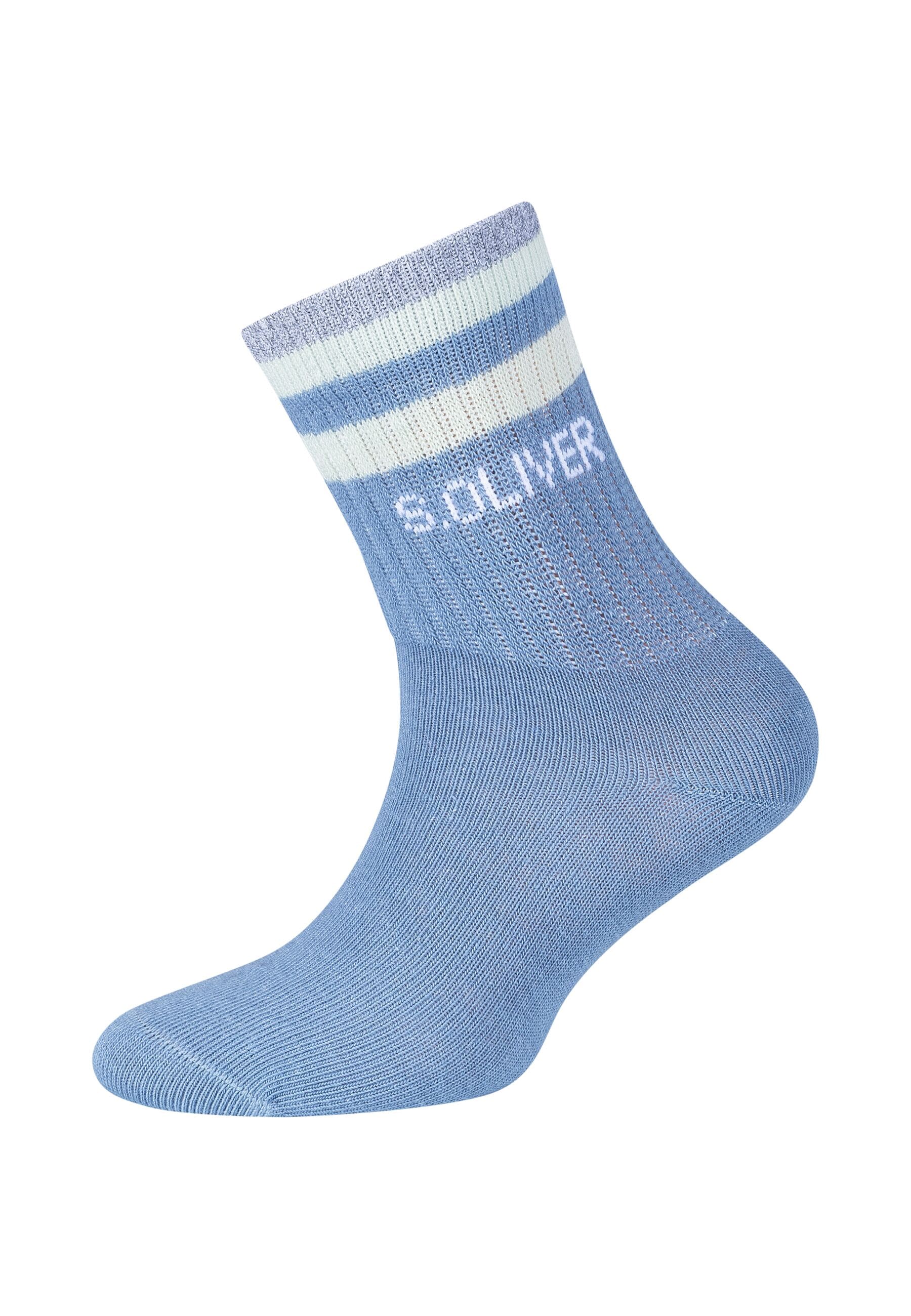 s.Oliver Socken »Reflektierende Kinder Socken 4er Pack 4er Pack« 4er Pack Baumwollmix mit recycelter Baumwolle