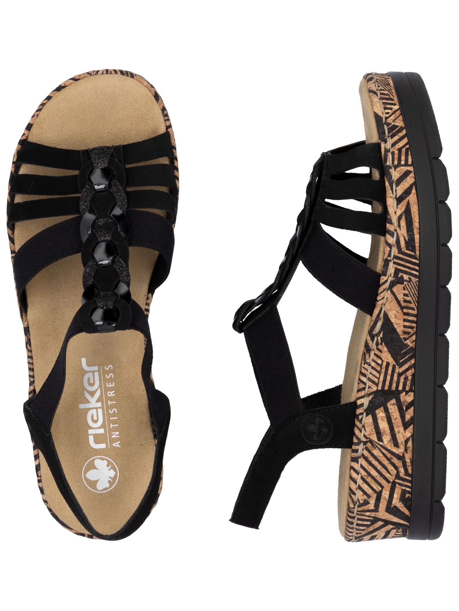 Rieker Keilsandalette »Rieker Sandalen Lederimitat«
