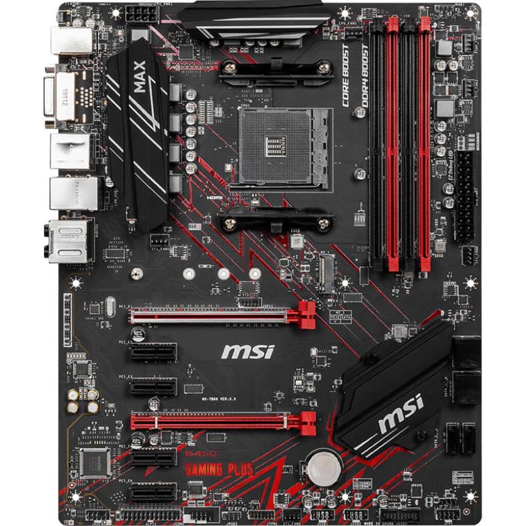 MSI Mainboard »B450 GAMING PLUS MAX«