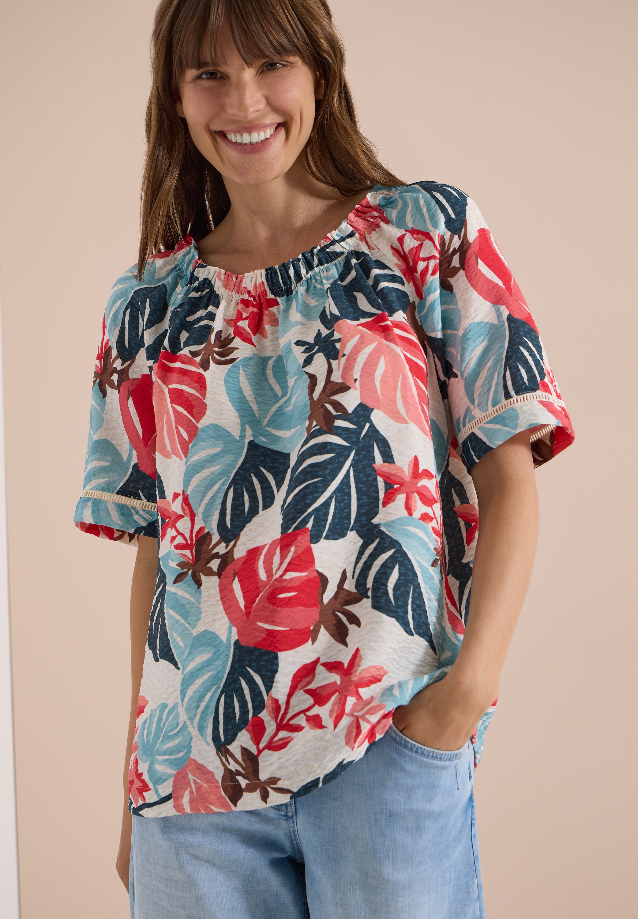 Cecil Carmenbluse aus softer Viskose