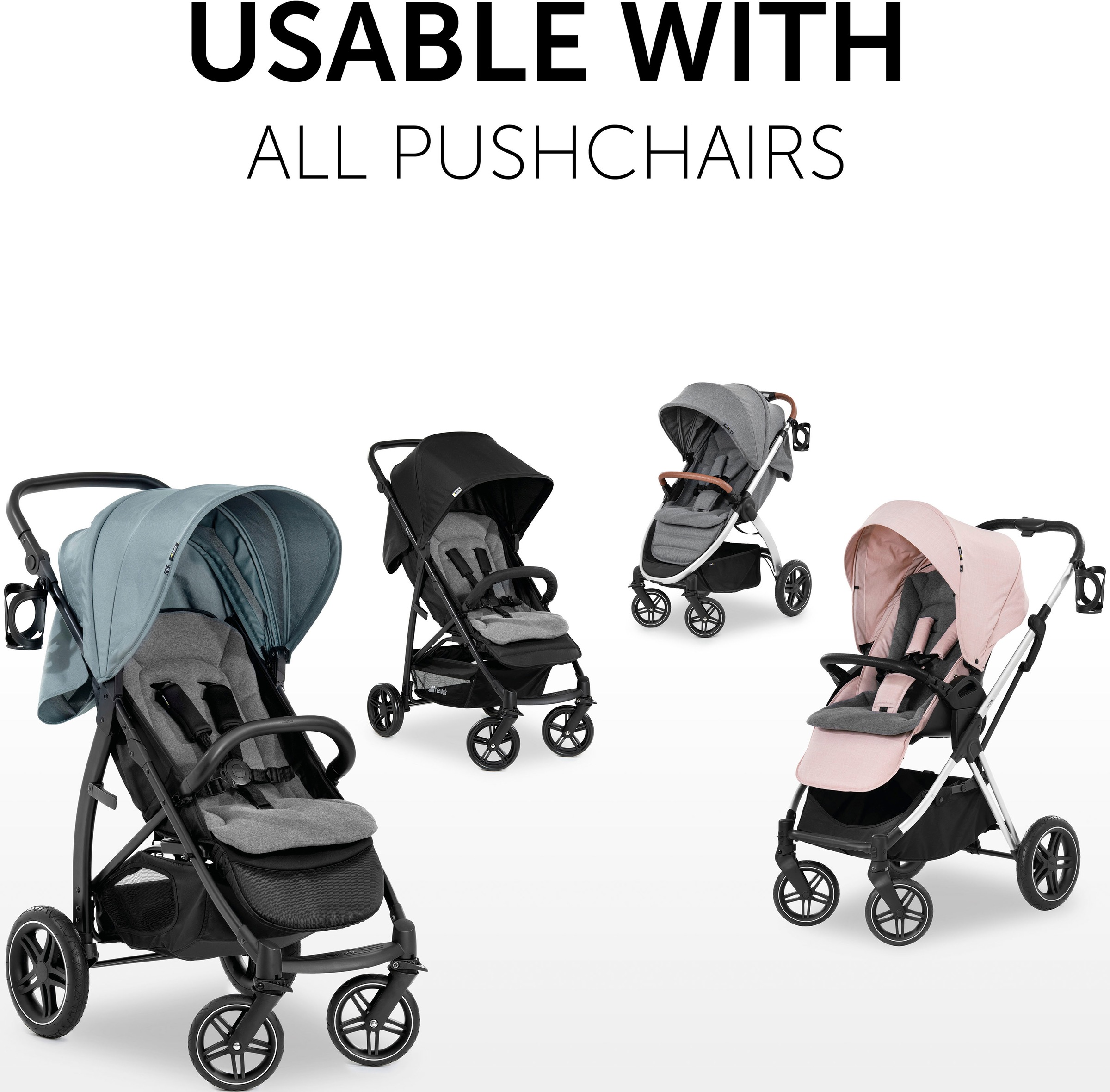 Hauck Kinderwagen-Sitzauflage »Seat Liner, charcoal« auch für Buggys geeignet