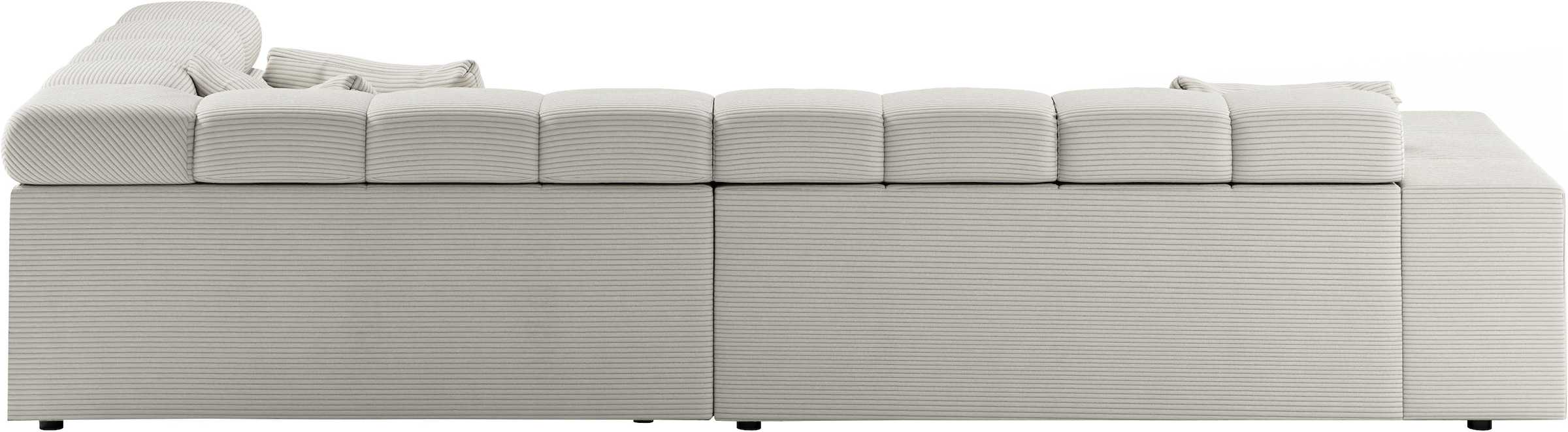 Home affaire Ecksofa »Ancona incl. Kopfteilverstellung, Breite 319cm, L-Form« wahlweise motorische Sitztiefenverstellung, auch in Cord + Easy Care