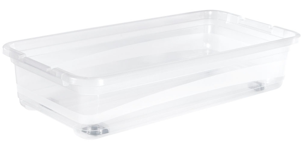 Thumbnail - keeeper Aufbewahrungsbox "Konrad, Box mit Rollen, 3er Set, 33 L, 79,5 x 39,5 x 18 cm" durch Clips verschließbar, Griffe ...