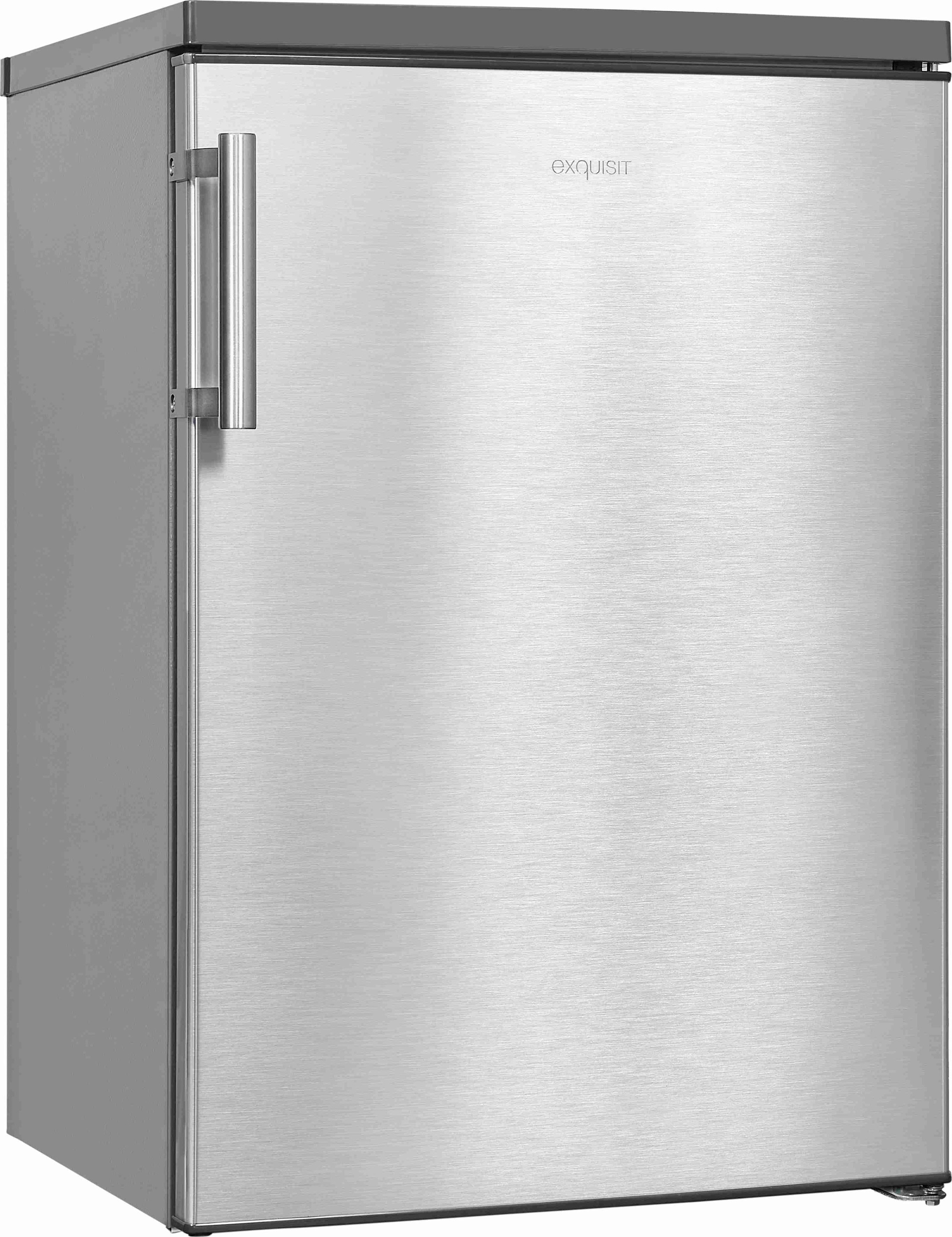 exquisit Kühlschrank »KS16-4-H-010D inoxlook«, Energieeffizienzklasse D, 120 Liter Nutzinhalt, 4 Sterne Gefrieren