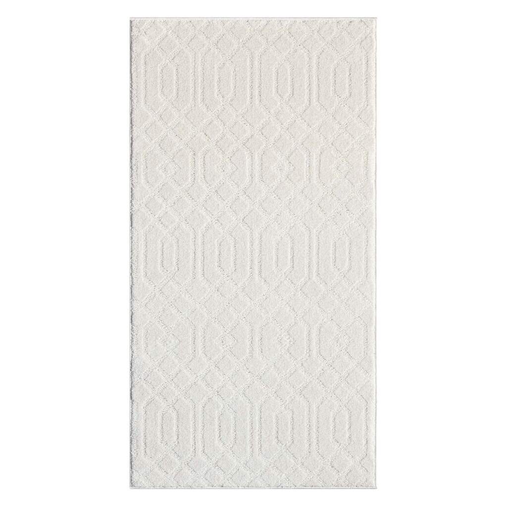 Teppich CARPET CITY "FLAIR138", beige (creme), B:80cm H:11mm L:150cm, Obermaterial: 50% Polyester, 50% Polypropylen, Teppiche, Teppich, Kurzflor-Teppich, Skandi-Stil, Wohnzimmer 2