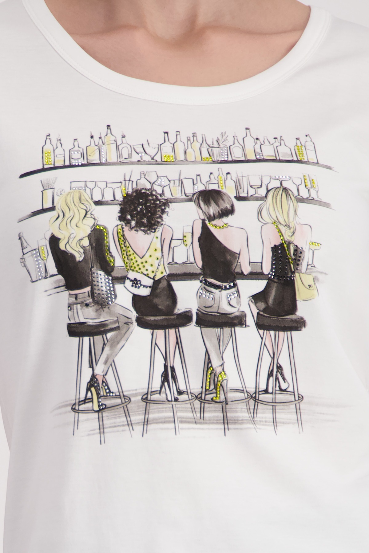 Monari Kurzarmshirt Regular fit mit stilvollem Print