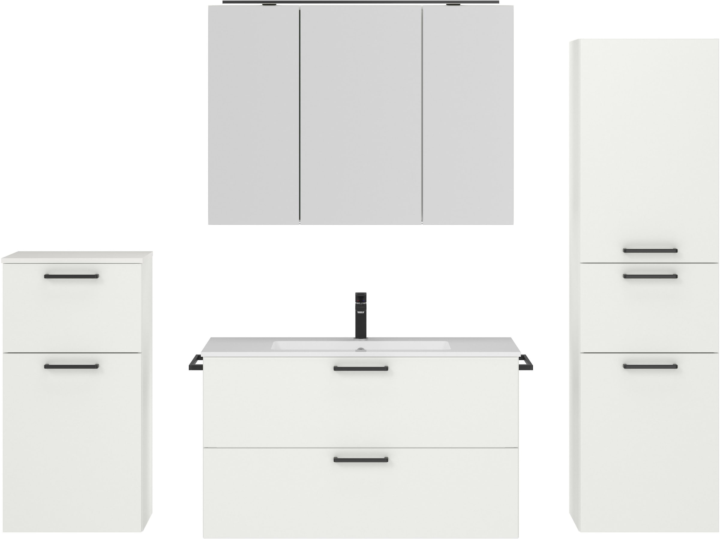 nobilia Badmöbel-Set "Tolvina" vormontiert, mit Soft-Close, 4 Stk. tlg. günstig online kaufen