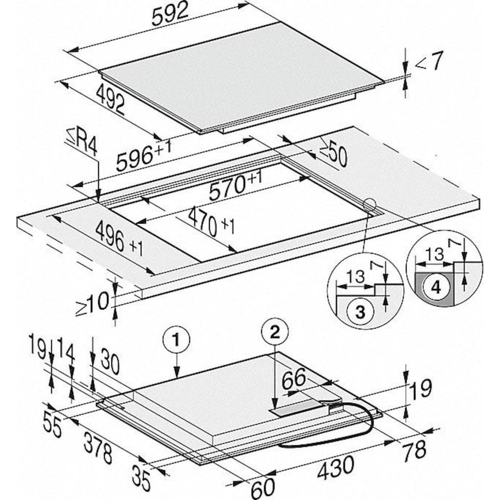 Miele Flex-Induktions-Kochfeld »KM 7404 FX«, KM 7404 FX