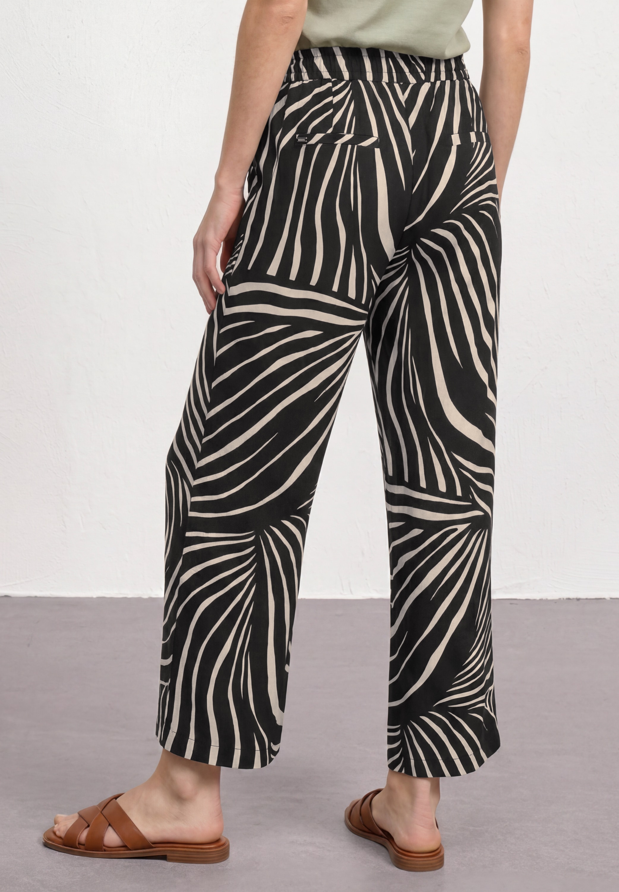 STREET ONE Stoffhose  mit allover Print