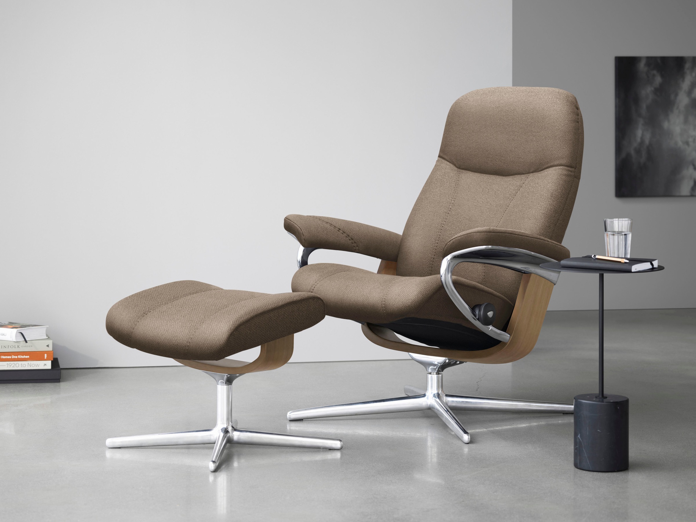 Stressless Relaxsessel "Consul", (Set, Relaxsessel mit Hocker), mit Hocker, günstig online kaufen