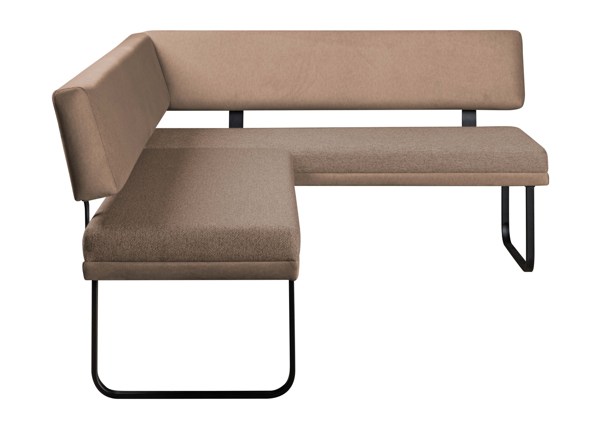 Home affaire Eckbankgruppe »Gabi Essecke, Sitzgruppe, Eckbankgruppe, Küchenbankgruppe« Set, 4tlg, 4 tlg. tlg. Gestell aus matt-schwarzem Flachmetall, stabil, 2-Stoff-Design