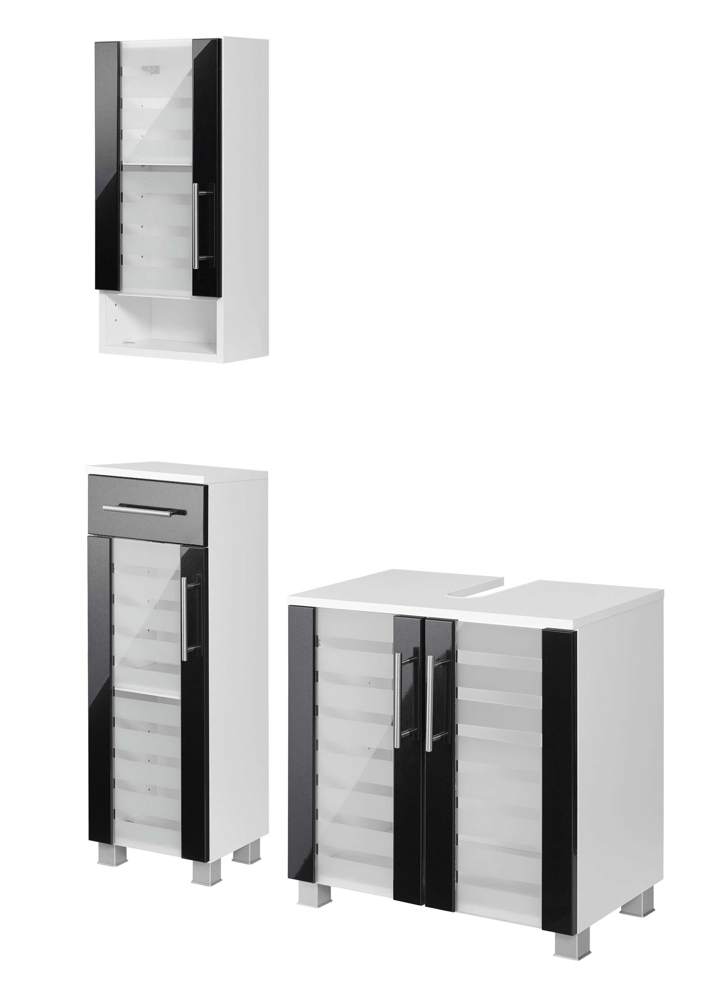 Badmöbel-Set WELLTIME, grau, Kastenmöbel-Sets, "Jaca"