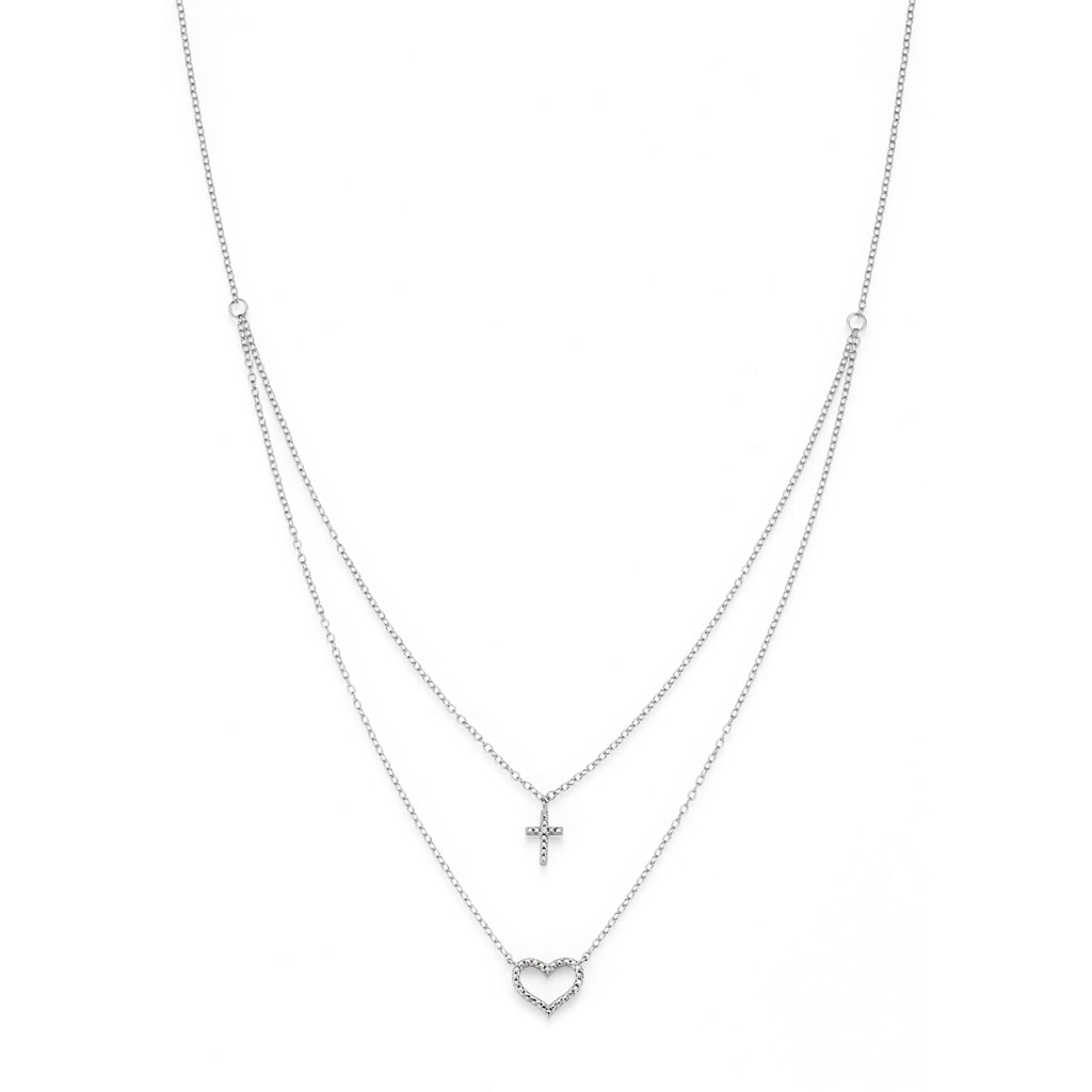 Firetti Kette mit Anhänger »Schmuck Geschenk Silber 925 Halsschmuck Halskette Ankerkette Kreuz«