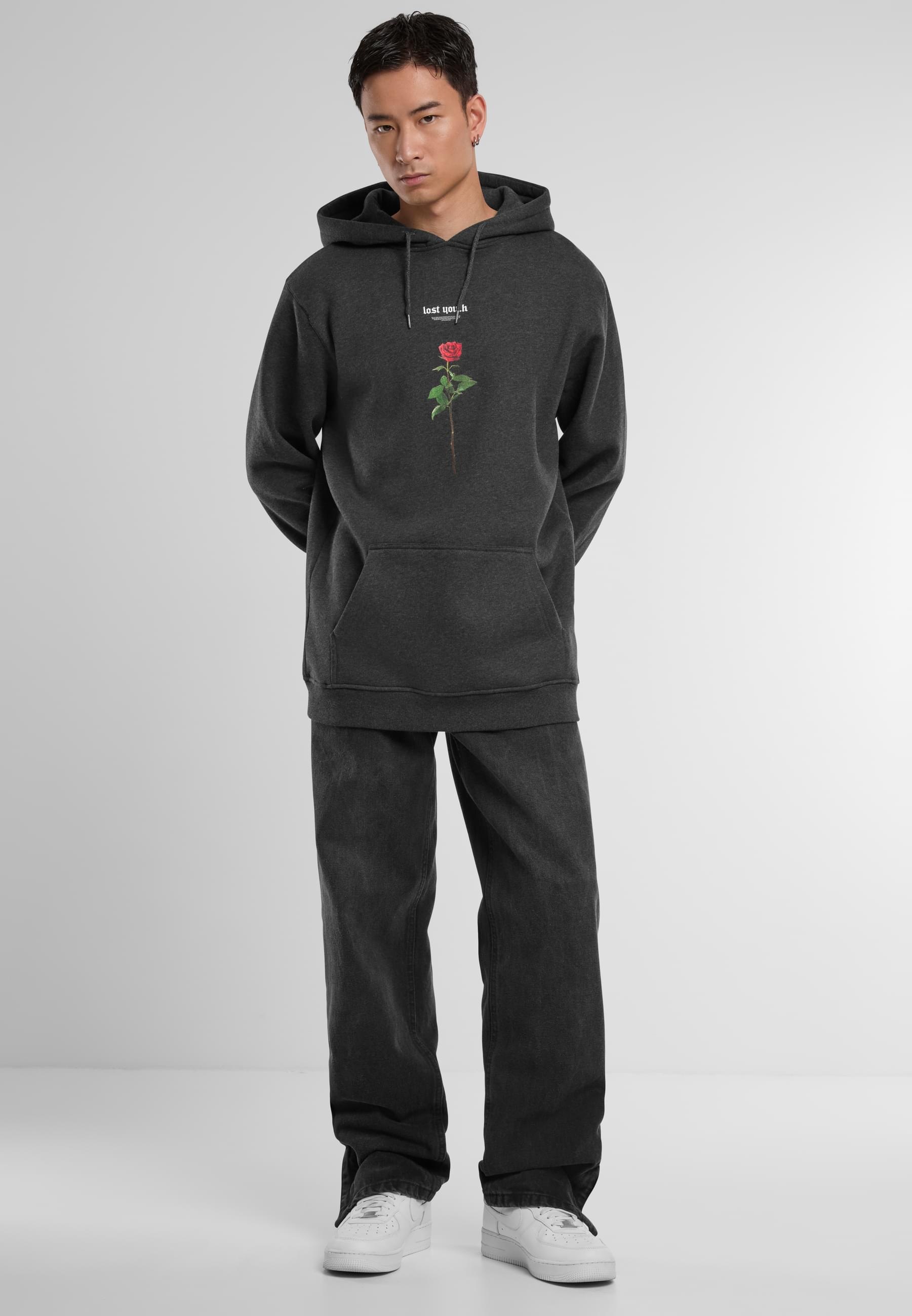 MisterTee Sweatshirt »MisterTee Herren Lost Youth Rose Hoody«, (1 tlg.)