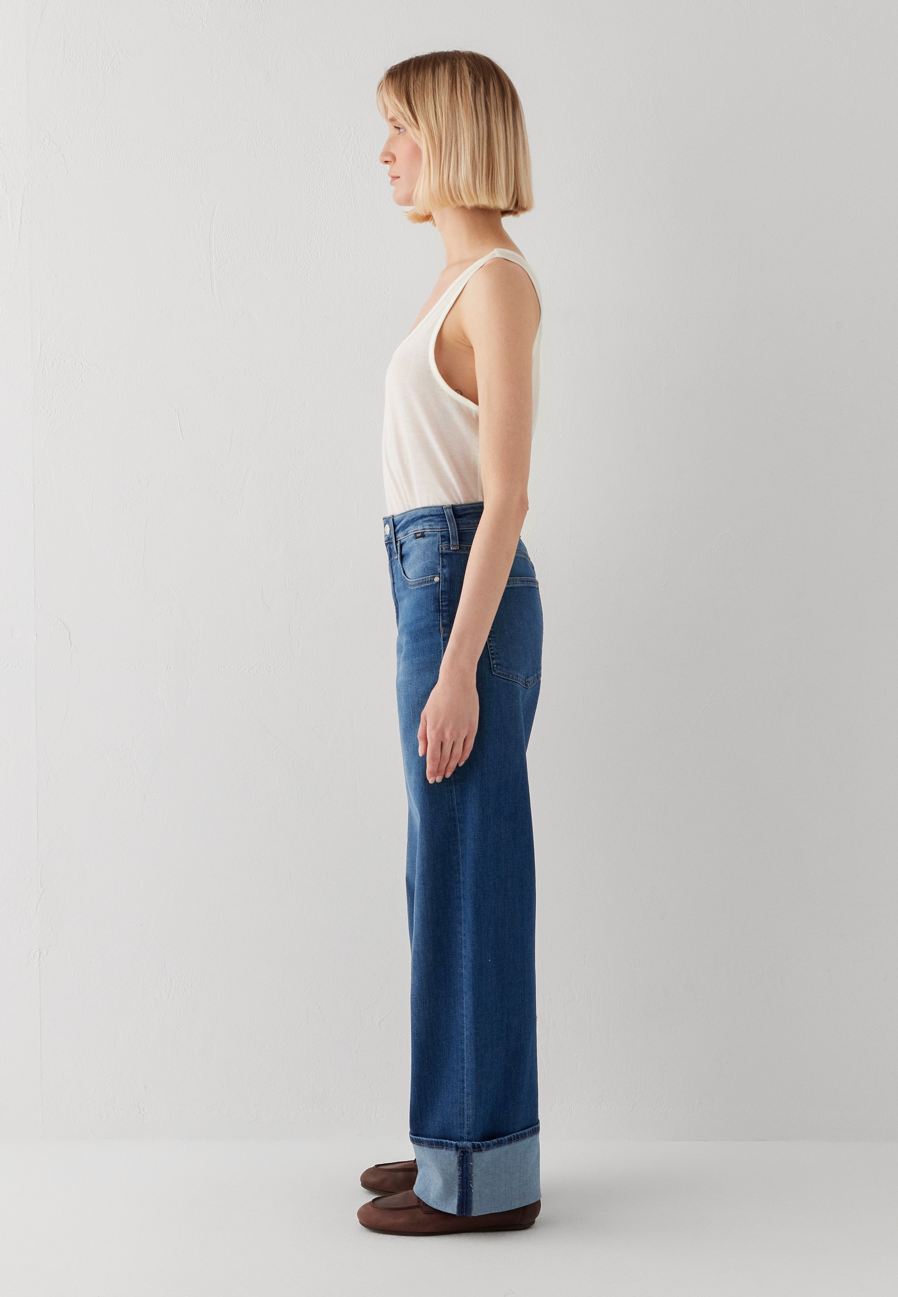 Mavi Weite Jeans »SANDRA« Cuffed Wide Leg