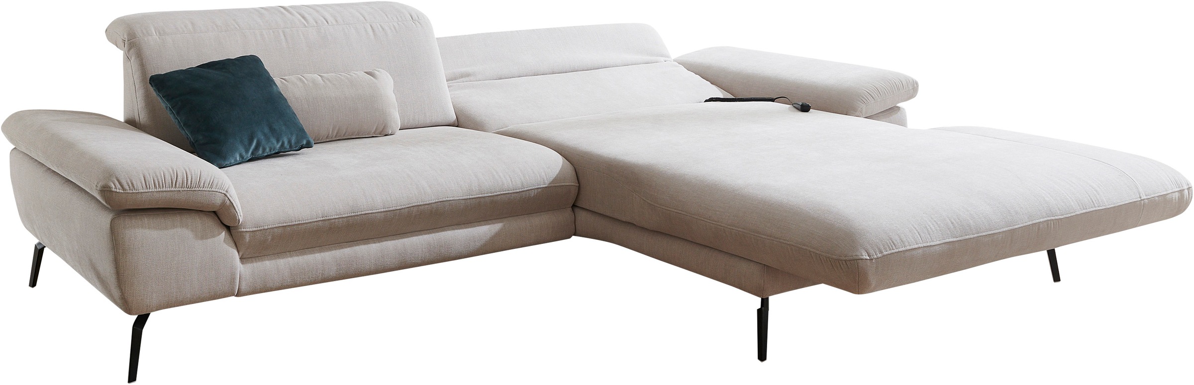 Die PlanBar Ecksofa »MP-IN22025 L-Form«, mit Kopfteilverstellung, wahlweise mit motorischem Canape