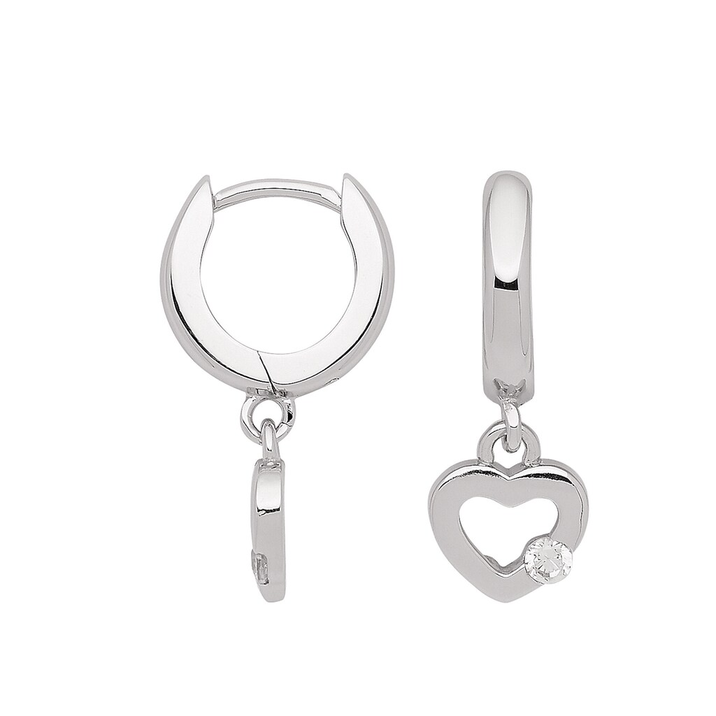 Adelia´s Paar Ohrhänger »925 Silber Ohrringe Creolen Ø 11 7 mm« mit Zirkonia Silberschmuck für Damen GE10687 Adelia´s Paar Ohrhänger »925 Silber Ohrringe Creolen Ø 11 7 mm« mit Zirkonia Silberschmuck für Damen GE10687