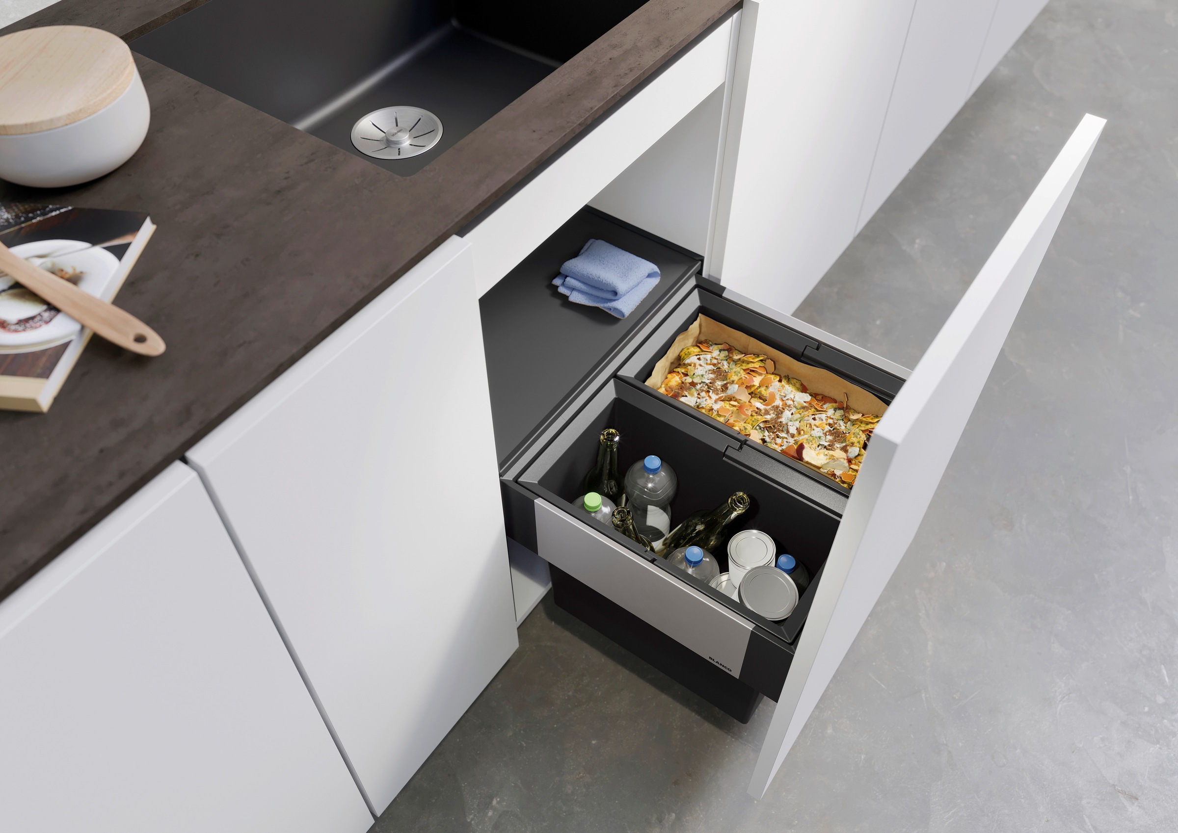 Blanco Mülltrennsystem »Select II 50/2« 2 Behälter Kunststoff, Stahlblech, 500 mm Untermass