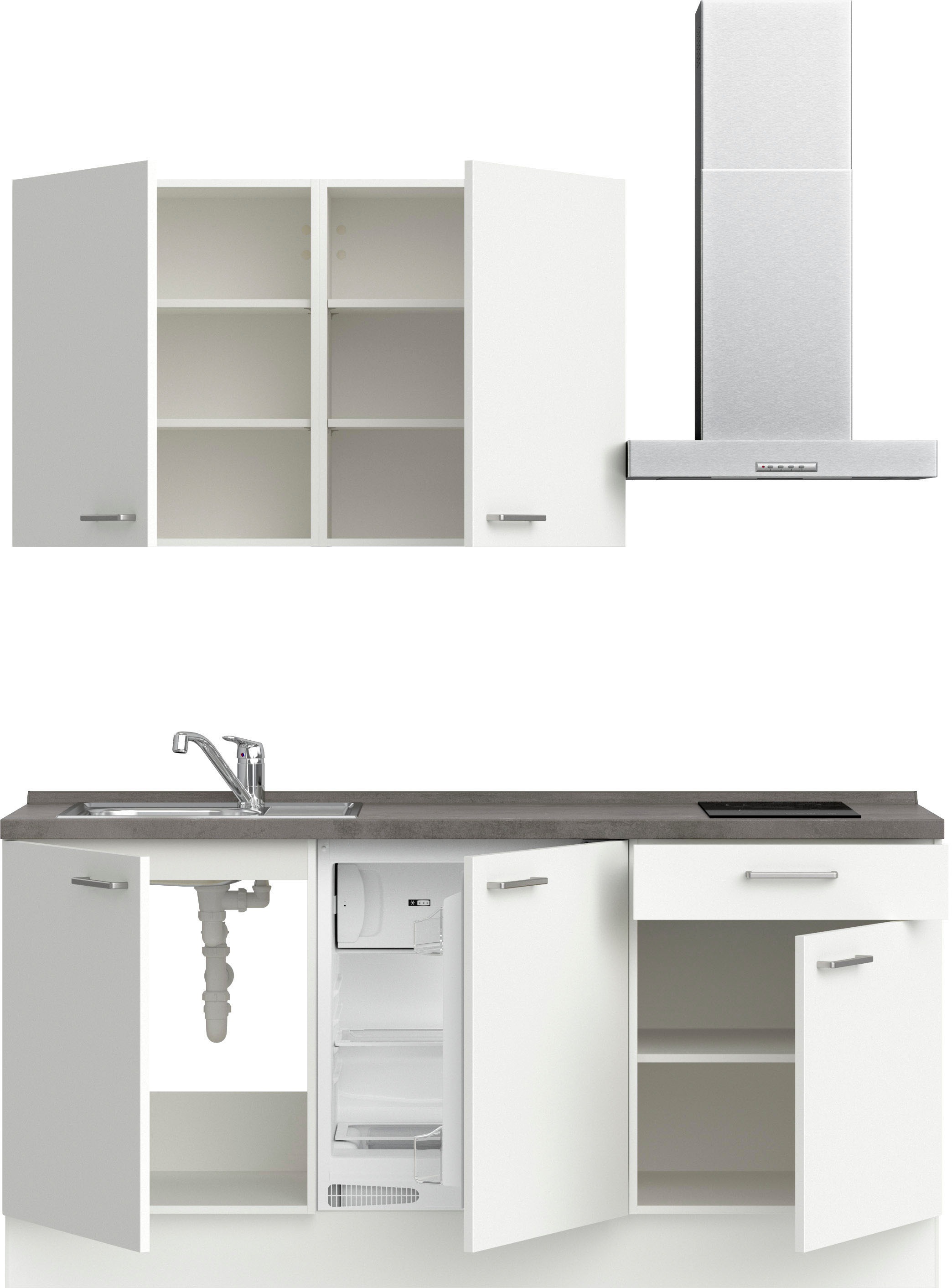 nobilia® Küchenzeile »"Touch I"«, vormontiert, Ausrichtung wählbar, Breite 180 cm, wahlw. mit E-Geräten