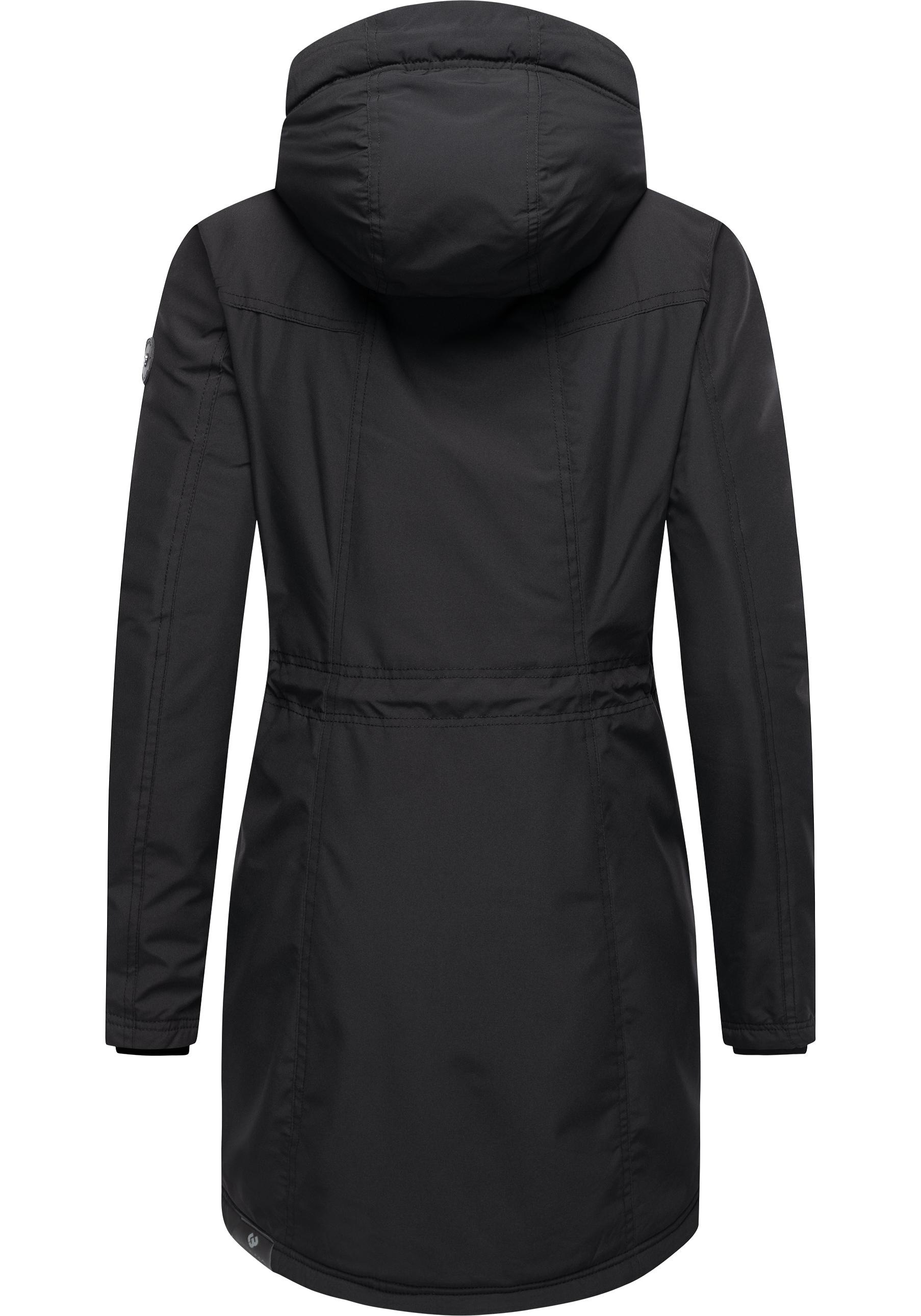 Wintermantel RAGWEAR "Elsien", Damen, Gr. 4XL (48), schwarz, Obermaterial: 100% Polyester; Innenfutter: 100% Polyester; Wattierung: 100% Polyester, tailliert ca. Mitte Oberschenkel, hoch geschlossener Ausschnitt, Ärmel ohne Ärmelschlitz Rippstrickbündchen 2