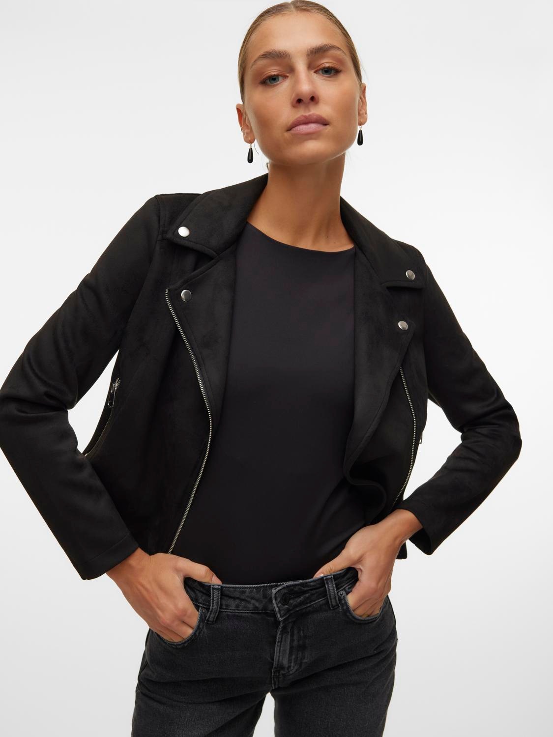Vero Moda Bikerjacke "VMJOSE SHORT FAUX SUEDE JACKET GA NOOS" mit asymetris günstig online kaufen