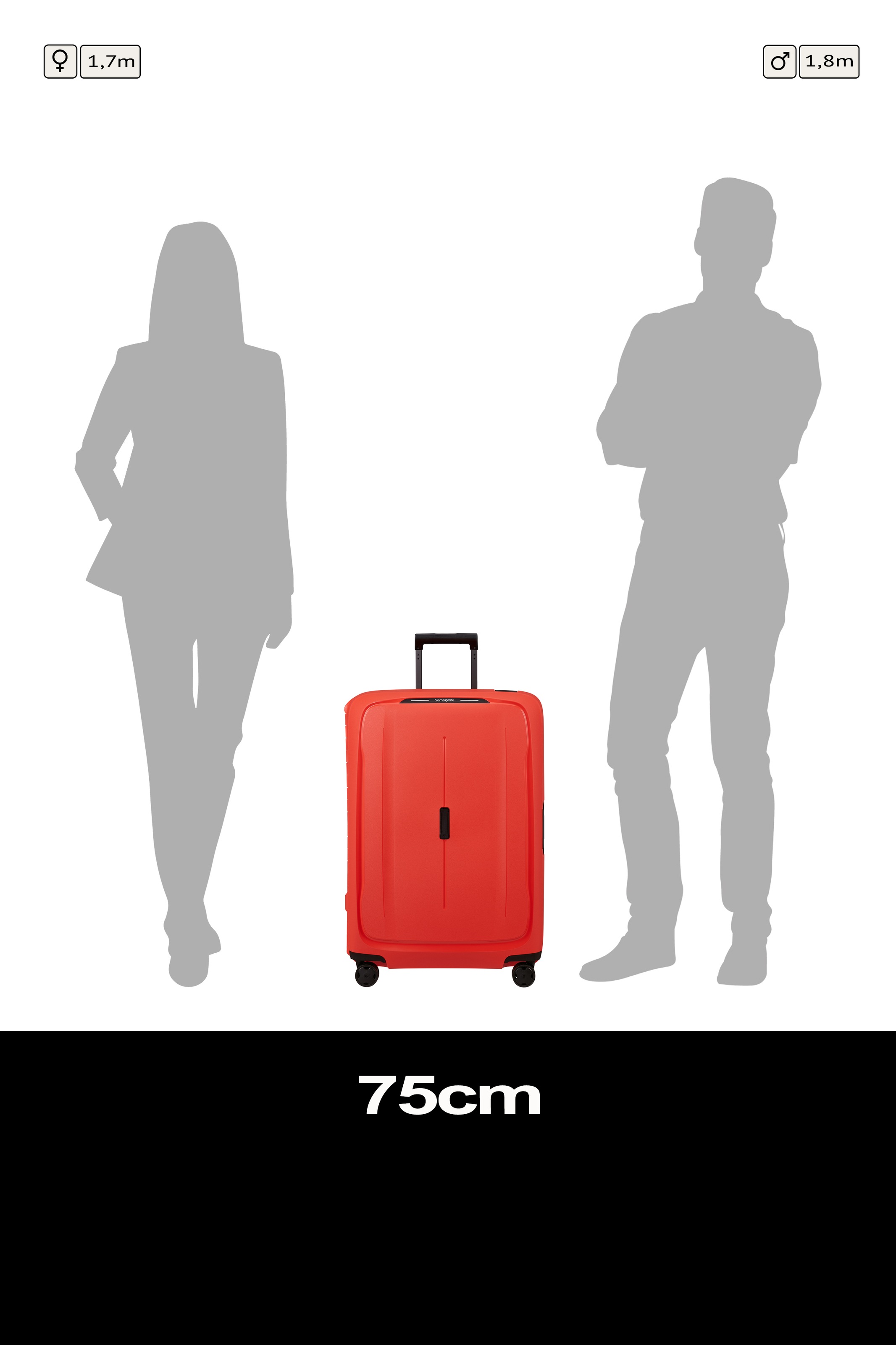 SAMSONITE Trolley ESSENS 75cm Lava orange
