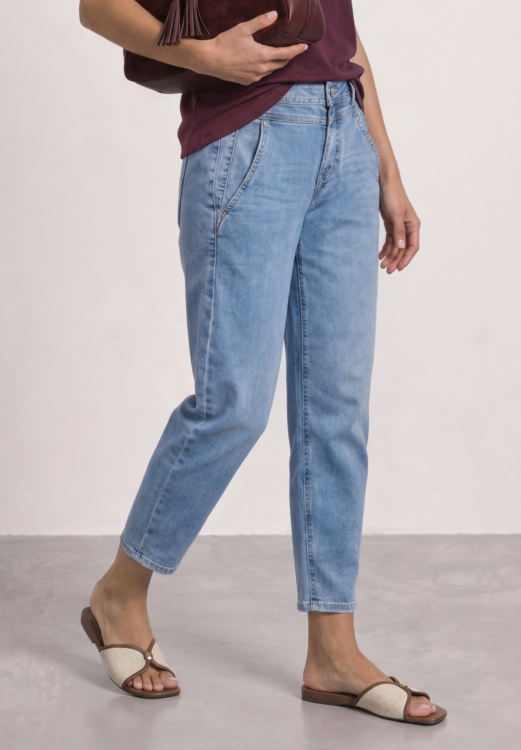 STREET ONE Loose-fit-Jeans "Style Karlie" Barrel Legs - mit Stretch
