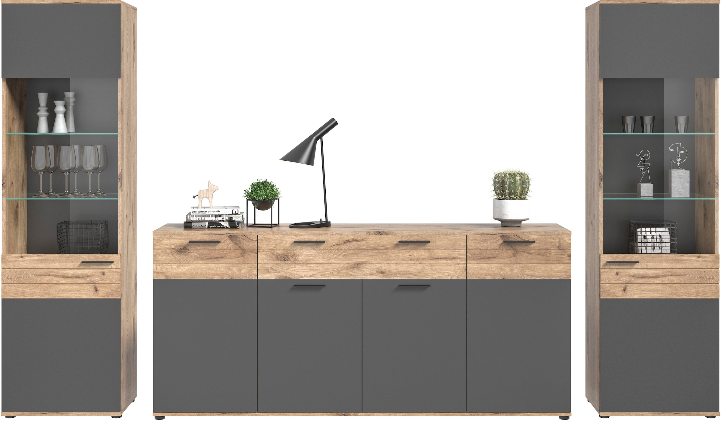 INOSIGN Wohnwand "Riga" 3 Stk. tlg. günstig online kaufen