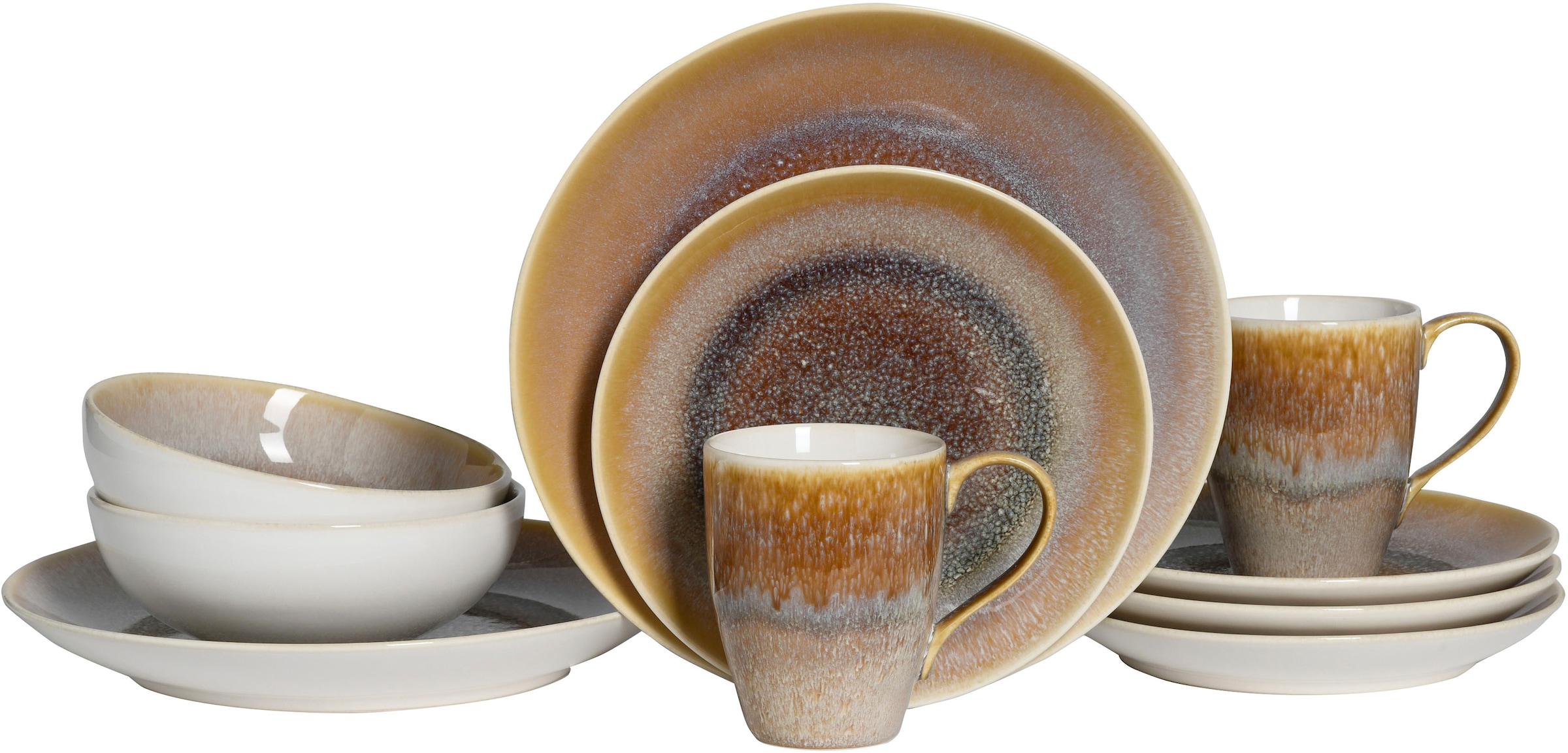 CreaTable Kombiservice "Caldera" irisierende Glasur günstig online kaufen