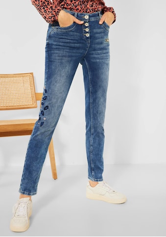 Cecil High-waist-Jeans »Style Toronto«, mit Stickerei im Leo Look kaufen