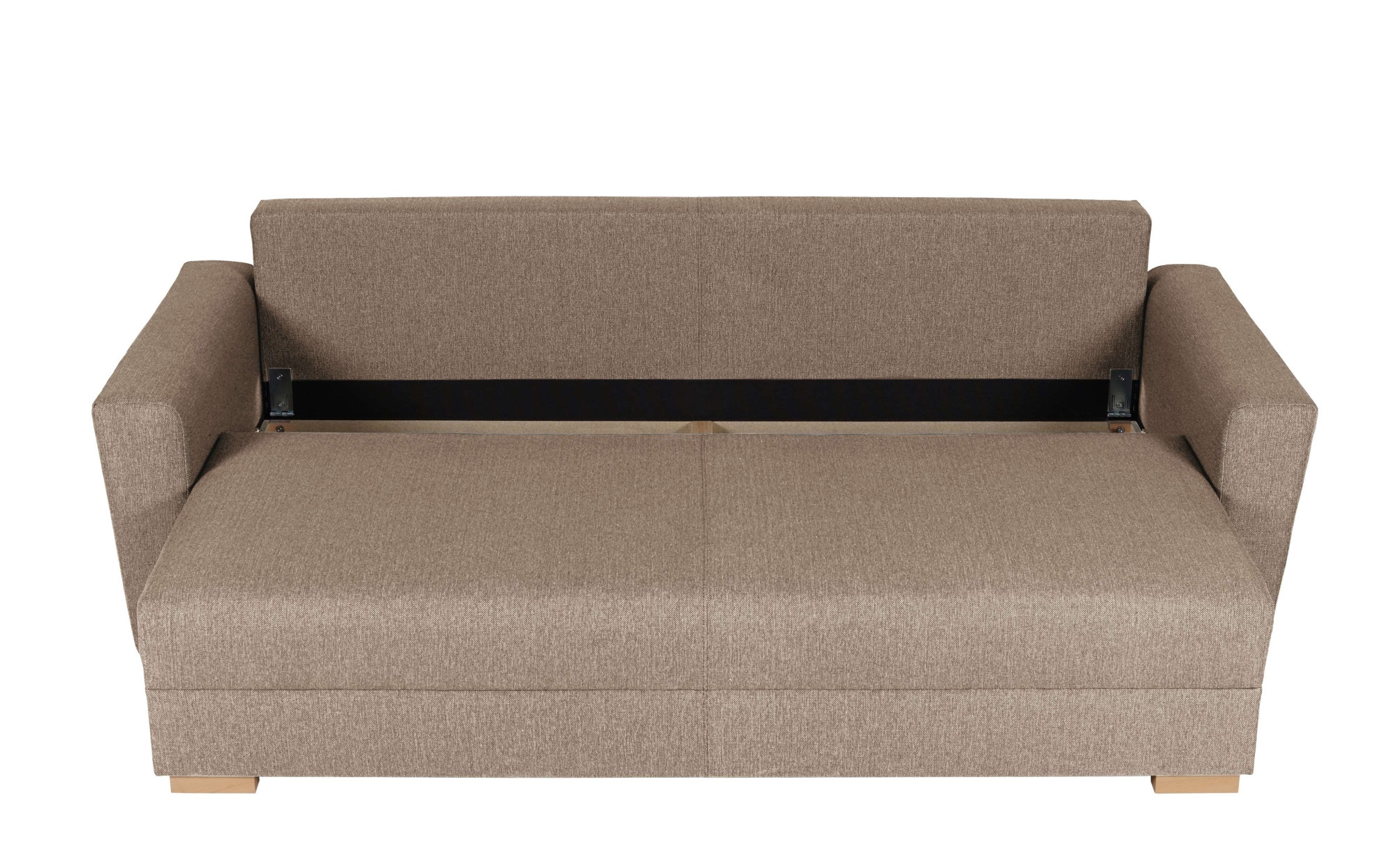 INOSIGN 3-Sitzer »MAGHERA Schlafsofa mit Bettkasten, in hochwertiger Verarbeitung«, mit Wellenunterfederung, Cord und Struktur-Bezug, B/H/T 230/92,5/79 cm