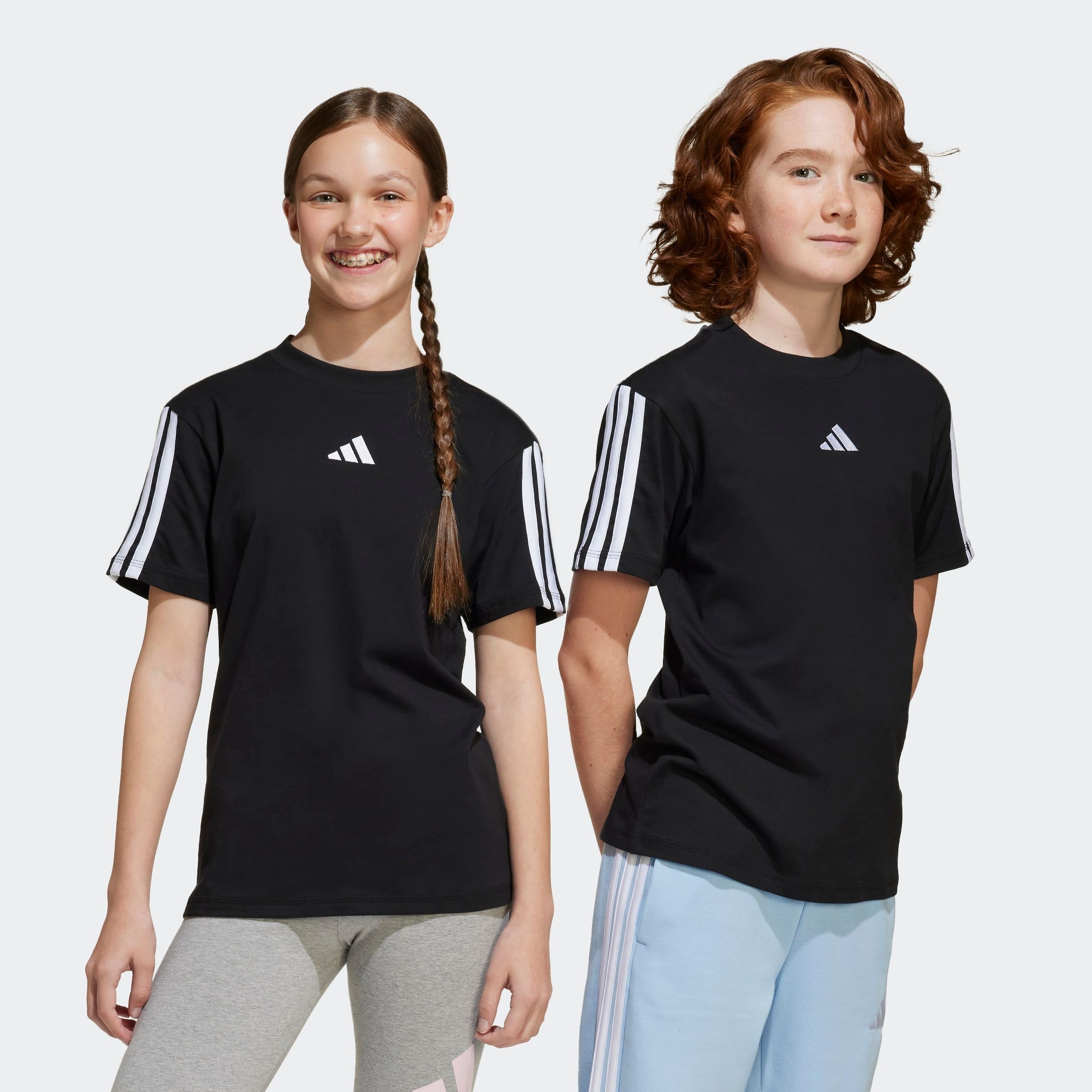 adidas Sportswear "J 3S TEE 160" für Kinder, mit Rundhalsausschnitt, ohne Verschluss, aus Baumwolle