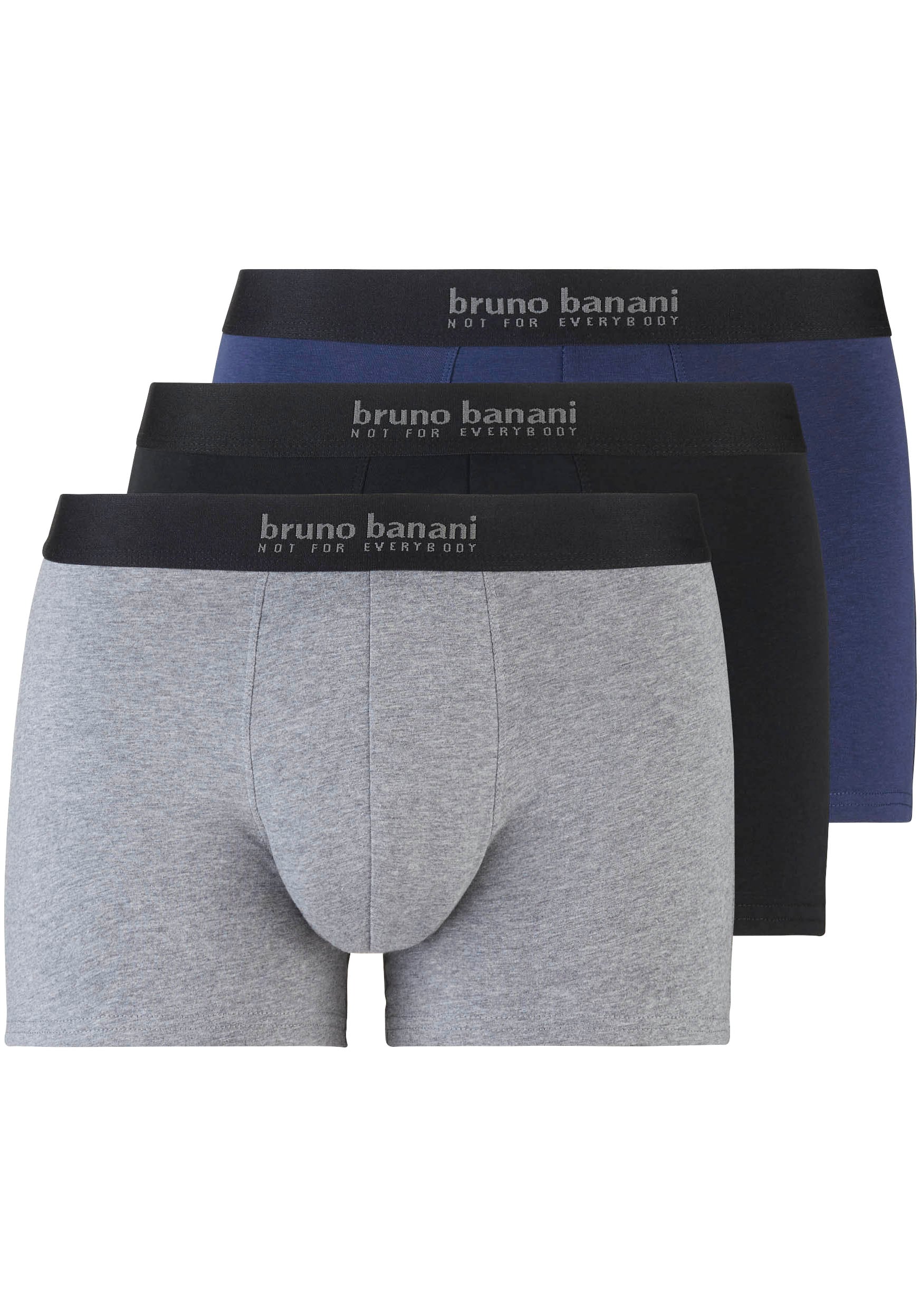 Bruno Banani Boxershorts "Short 3Pack Energy Cotton", (3er Pack), mit Schriftzug am Bund